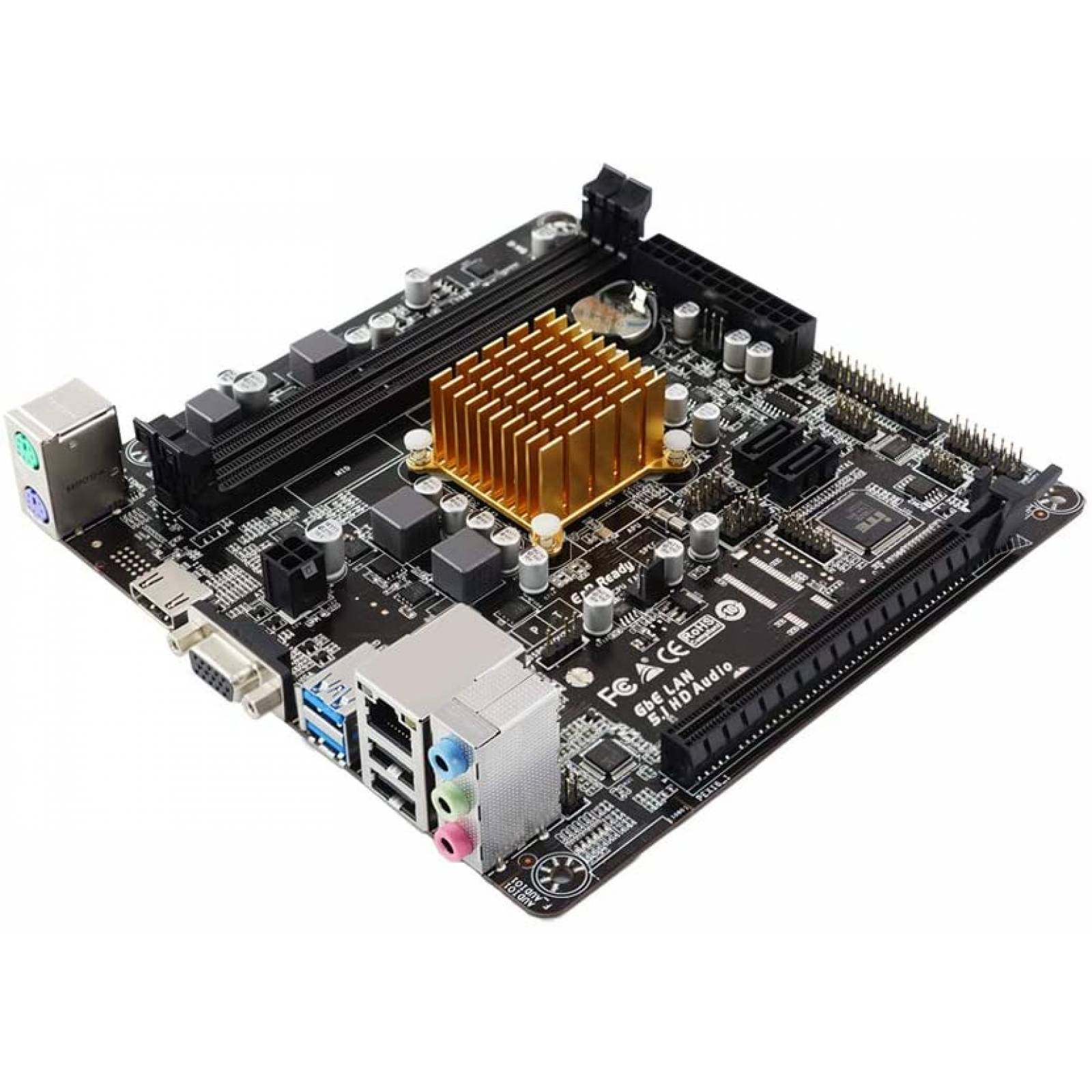 Tarjeta Madre Biostar A68N-2100K AMD E1-6010 2xDIMM DDR3 DDR3L 2xSATA III 1xPCI-E 2.0X16 1xHDMI 1xVGA 2xUSB 3.2 Gen1 1xGigabit LAN