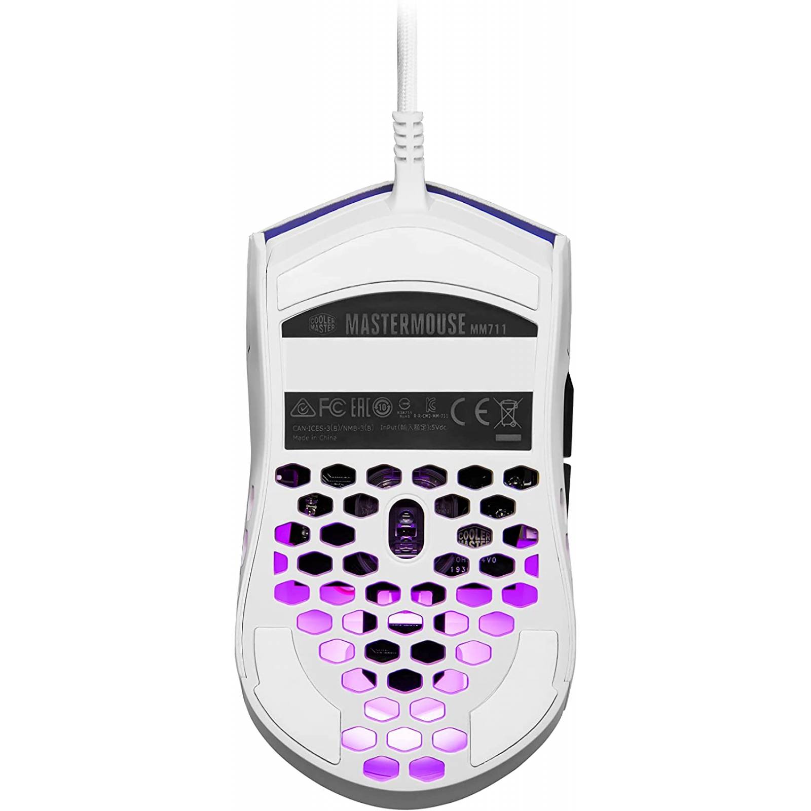 MOUSE COOLER MASTER MM711 WHITE RGB 16K DPI MM711WWOL1