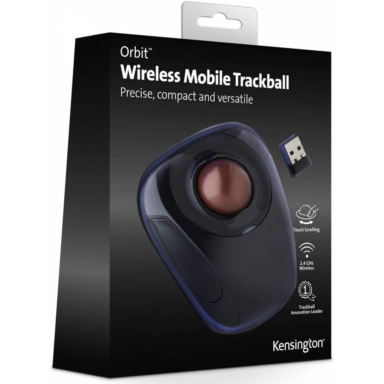 Ratón móvil inalámbrico Trackball Kensington K72352US Orbit