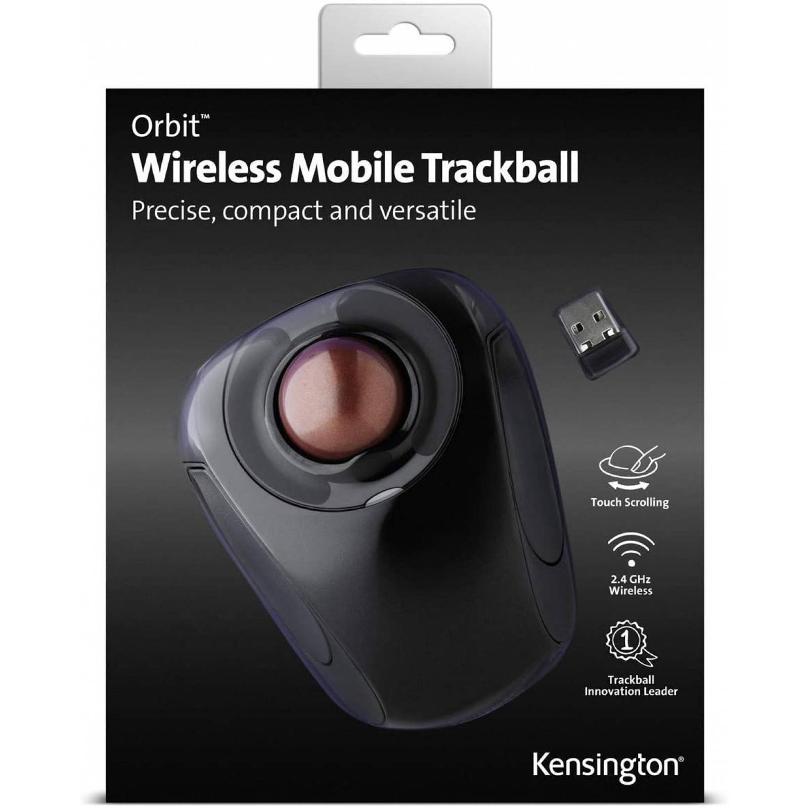 Ratón móvil inalámbrico Trackball Kensington K72352US Orbit