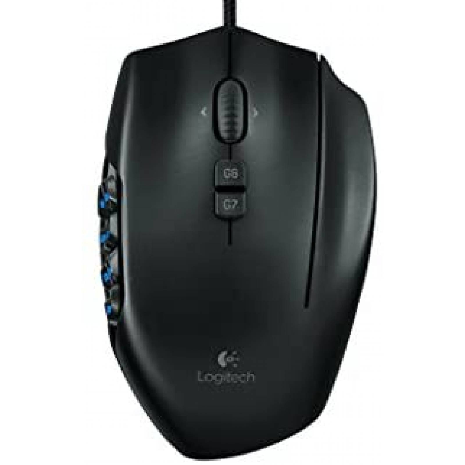 MOUSE LASER LOGITECH G600 GAMING 20 BOTONES 2008200 DPI, USB2.0 NEGRO, RETROILUMINACIÓN PROGRAMABLE