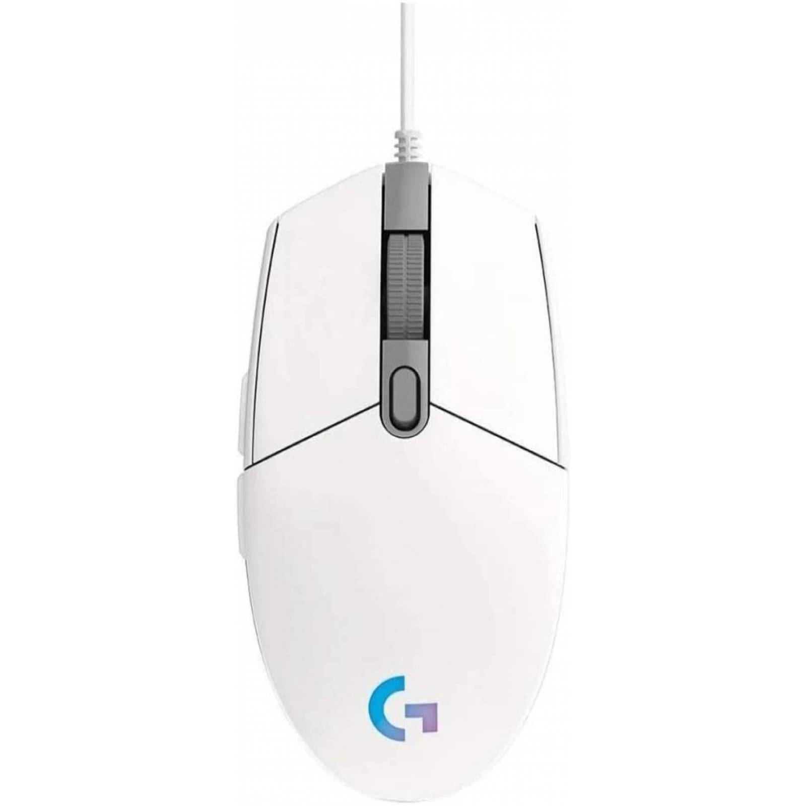 Mouse Gamer Logitech Optico G203 LightSync, Alámbrico, USB, 8000DPI, 910005794 Blanco