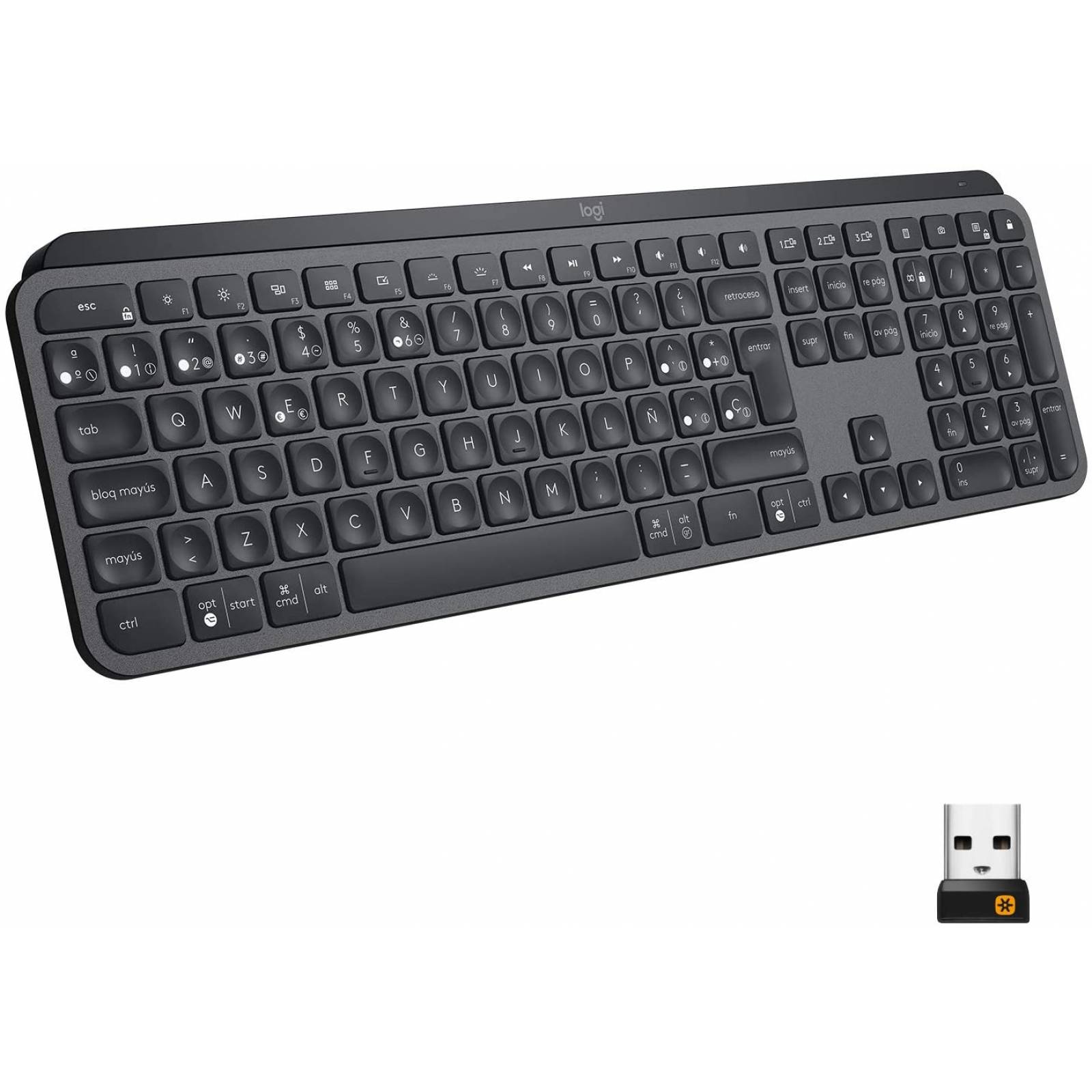 Teclado Inalámbrico LOGITECH MX Keys  Negro, Bluetooth