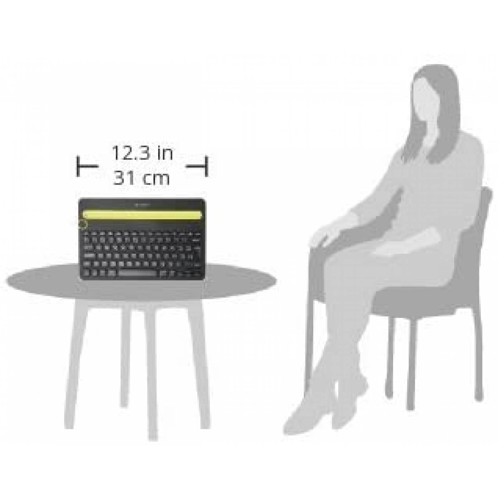 TECLADO LOGITECH K480 NEGRO BLUETOOTH PARA PC/TABLET/SMAR 920006346