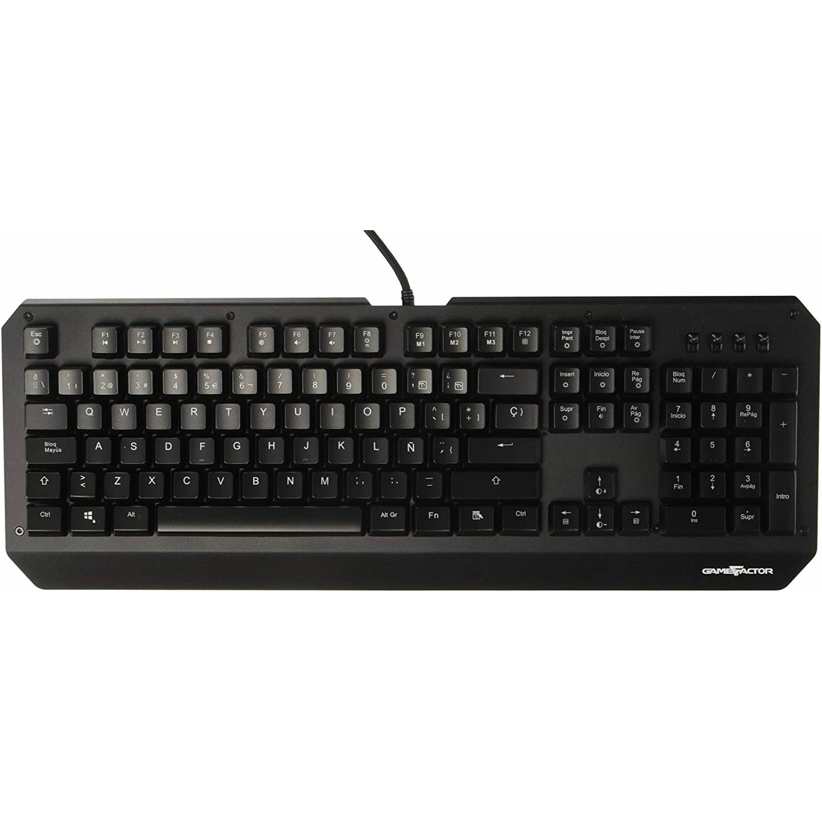 Teclado Gaming Mecanico Optico Game Factor KBG601, Antighosting, Rgb, Teclas Retroiluminadas, Red Switch, Multimedia, Usb 2.0, Color Negro, KBG601