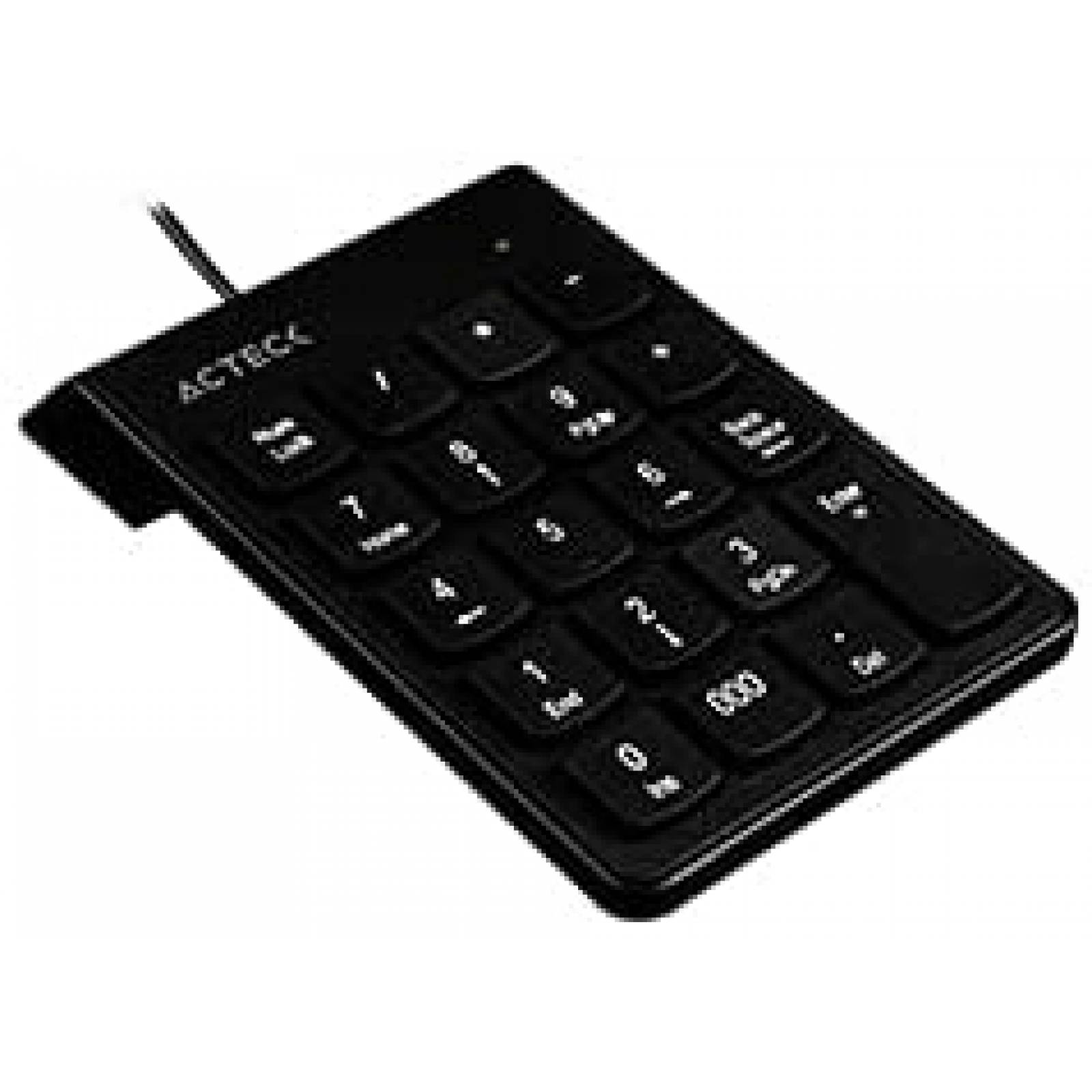 Teclado numerico Acteck Inspire TN220, alambrico, USB, cable 1.20m, 19 teclas, consumo 5V, Negro, AC932622
