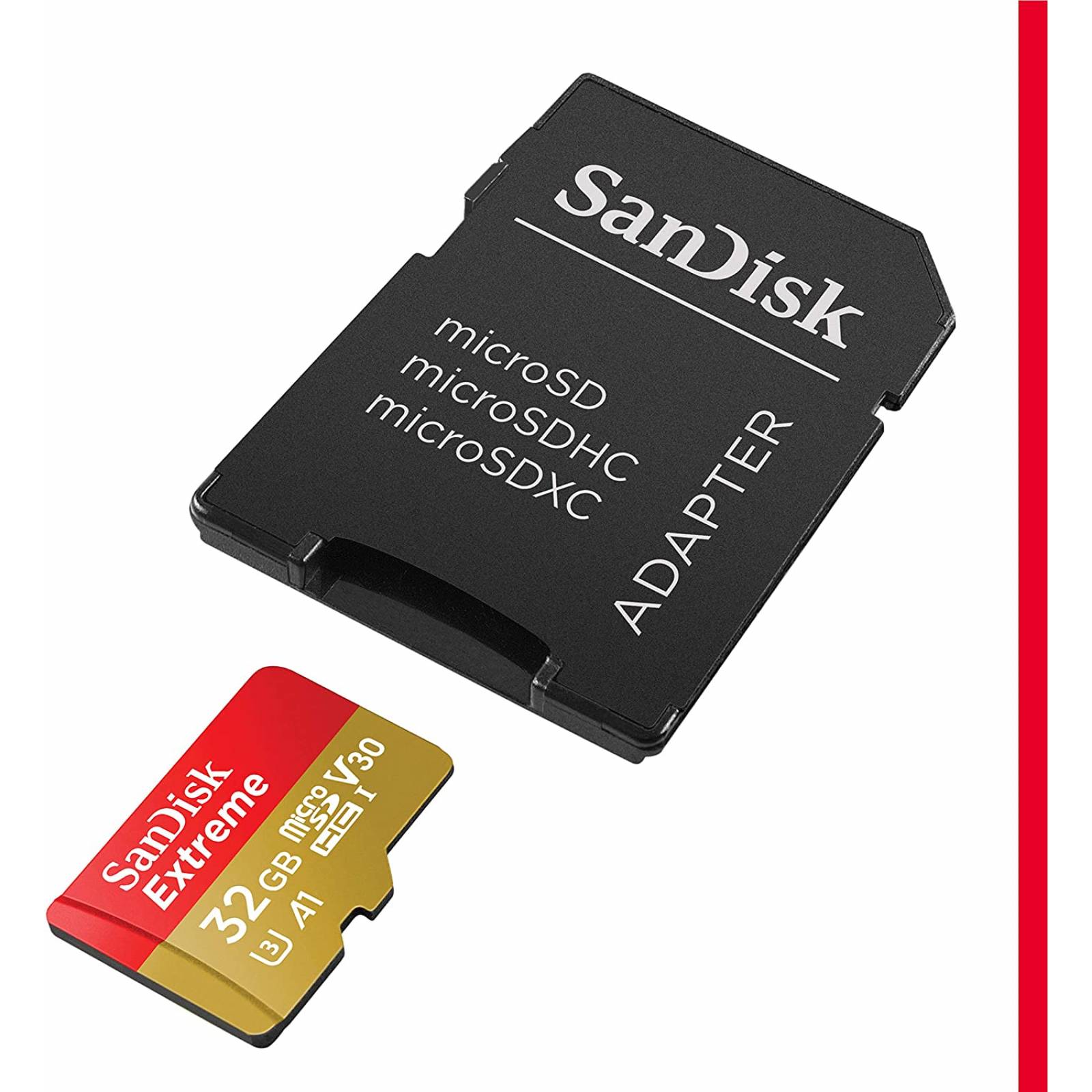 MEMORIA SANDISK MICRO SDHC EXTREME 32GB A1 V30 U3 SDSQXAF032GGN6MA