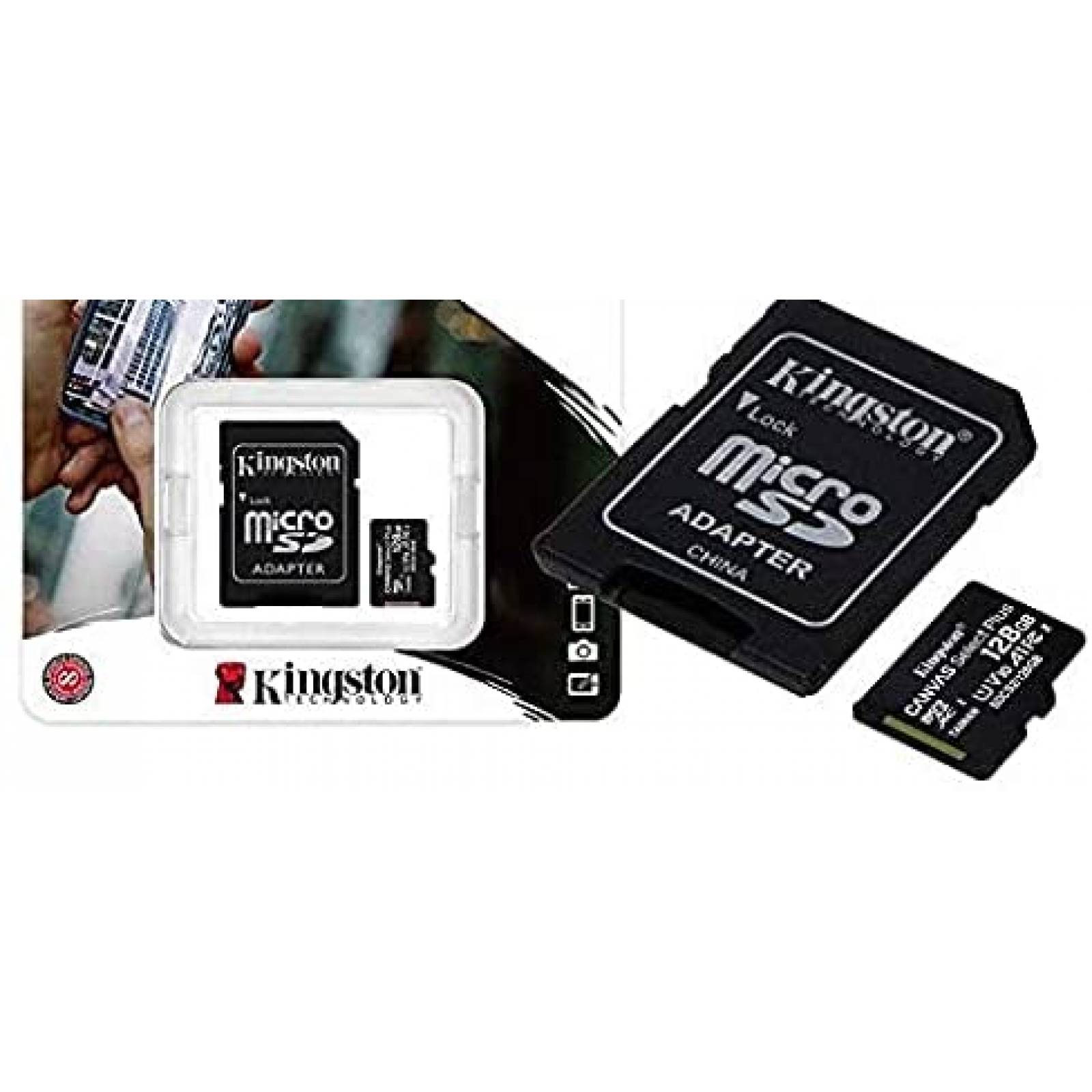 Memoria Micro SD Kingston Canvas Select Plus, 128GB, Class 10, Escritura 100 Mbs, UHSI, Inclye Adaptador SD SDCS2128GB