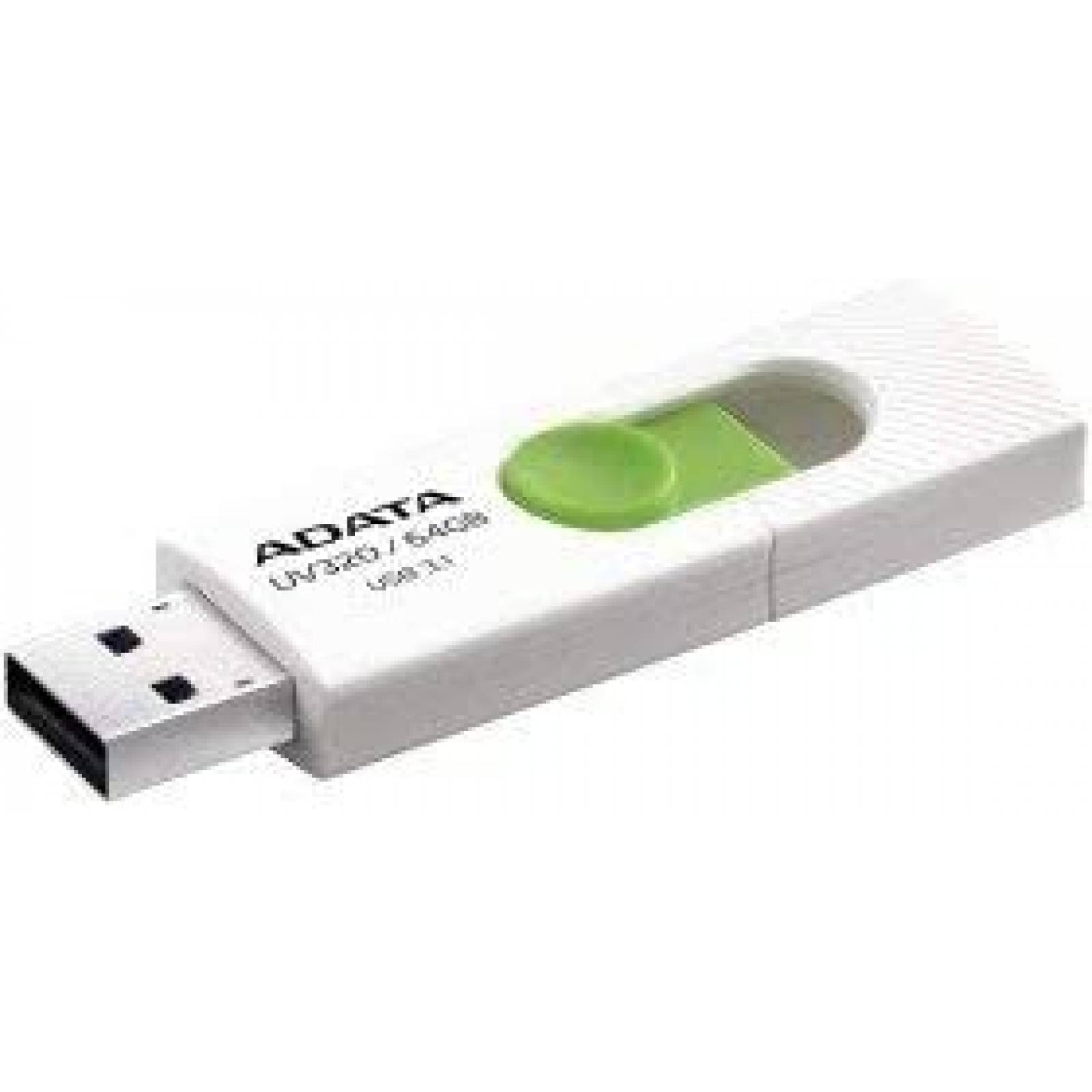 Memoria USB Adata UV320 64 GB 3.2 Color BlancoVerde