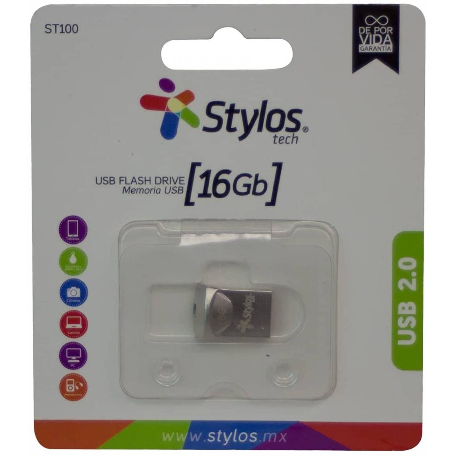 Memoria USB 16 GB Stylos Flash Drive USB 2.0