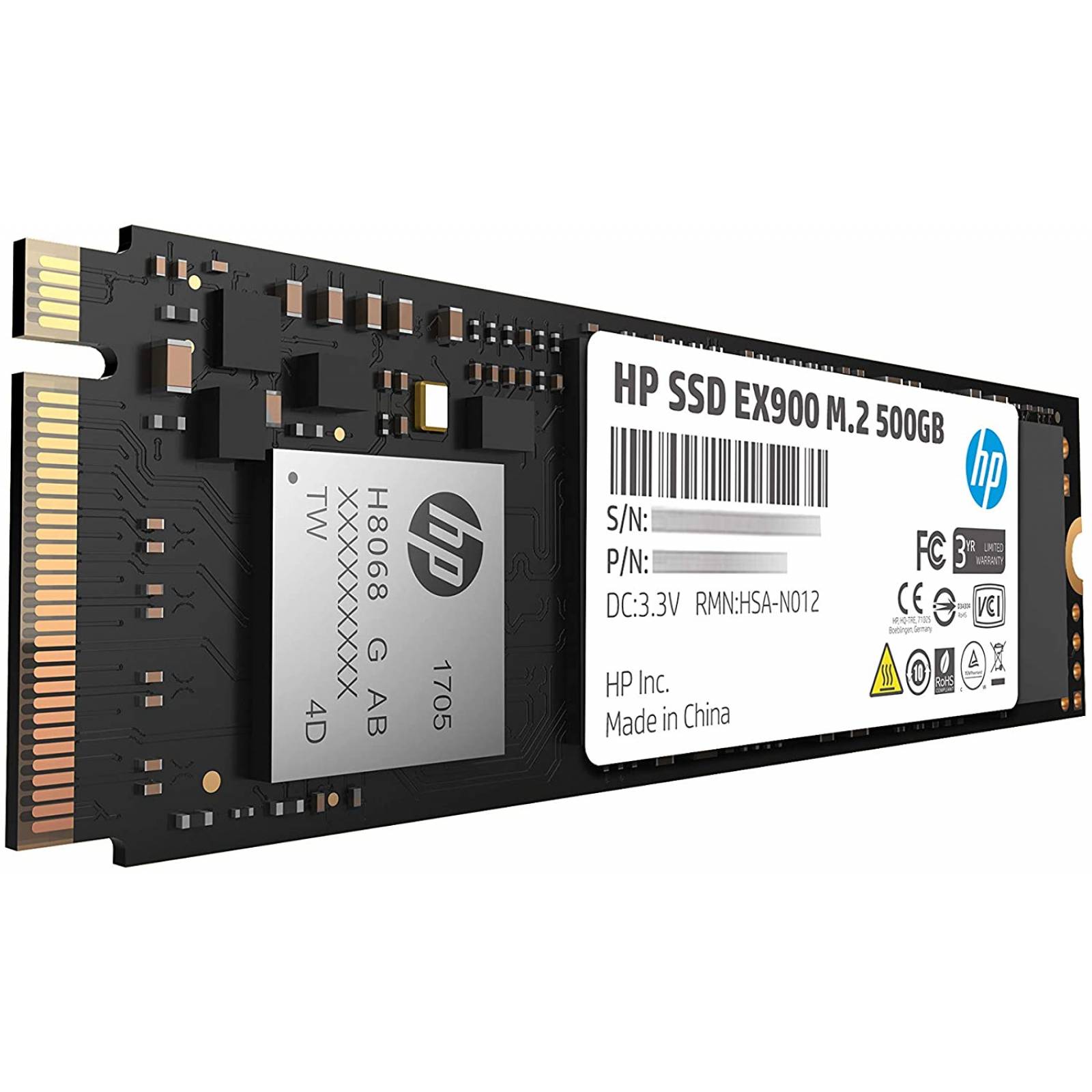 Unidad de Estado Solido SSD HP EX900 500 GB M.2 PCIe Gen 3x4