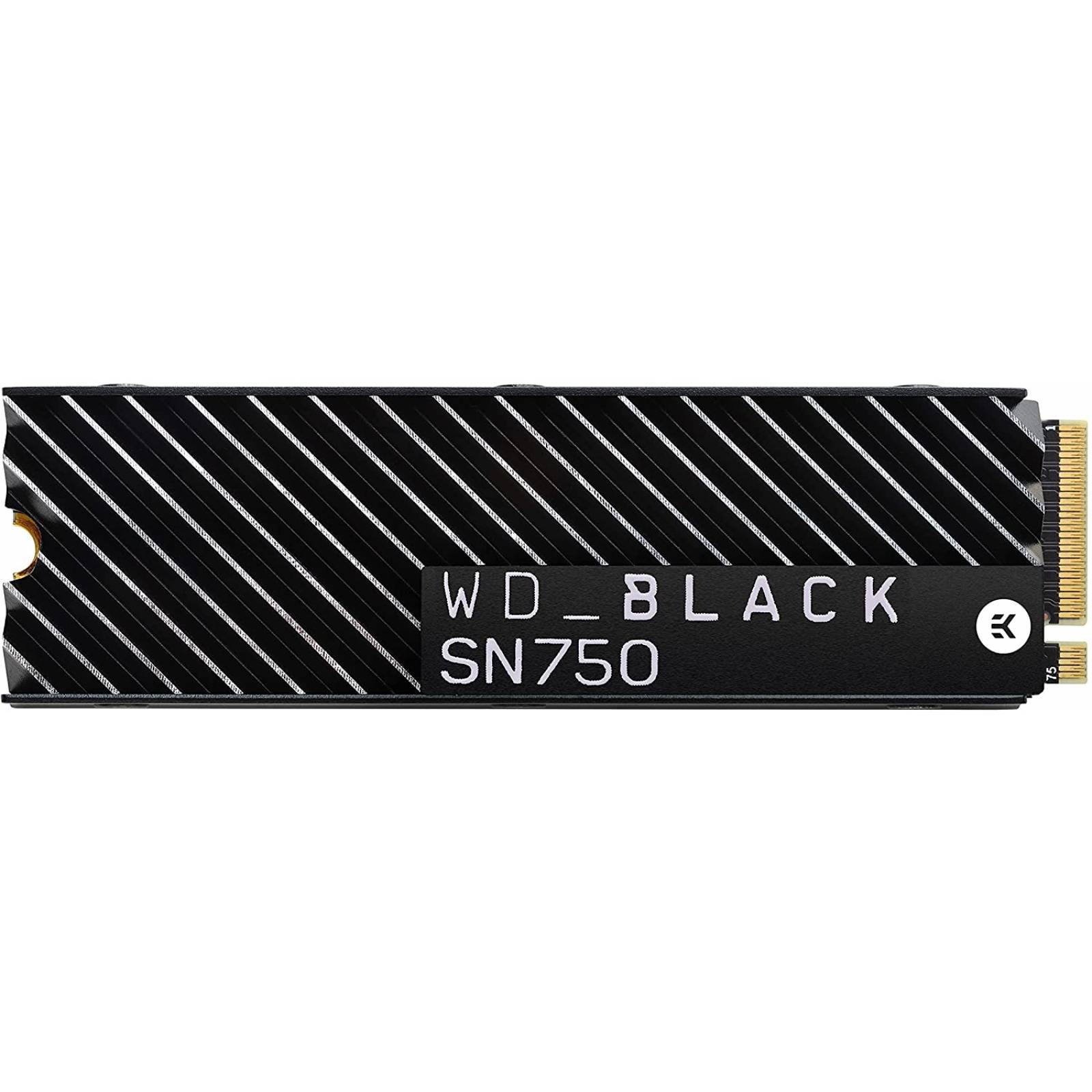 UNIDAD DE ESTADO SOLIDO SSD WD BLACK SN750 NVME M.2 500GB PCIE GEN3 8GB/S CON DISIPADOR LECT 3470MB/S ESCRIT 2600MB/S