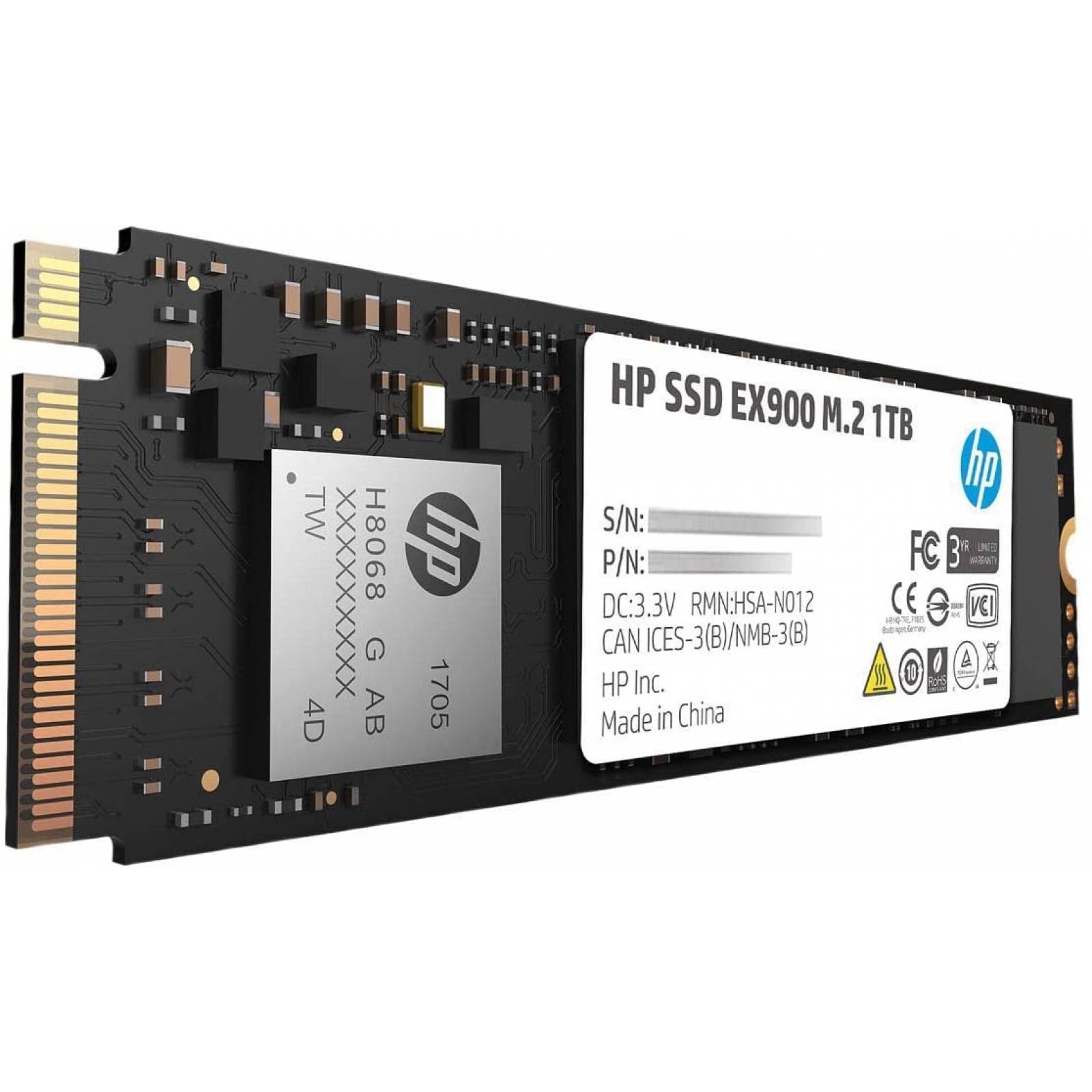 SSD HP EX900 5XM46AA#ABC 1 TB M.2 2100 MB/s 1815 MB/s para PC Laptop Ultrabook