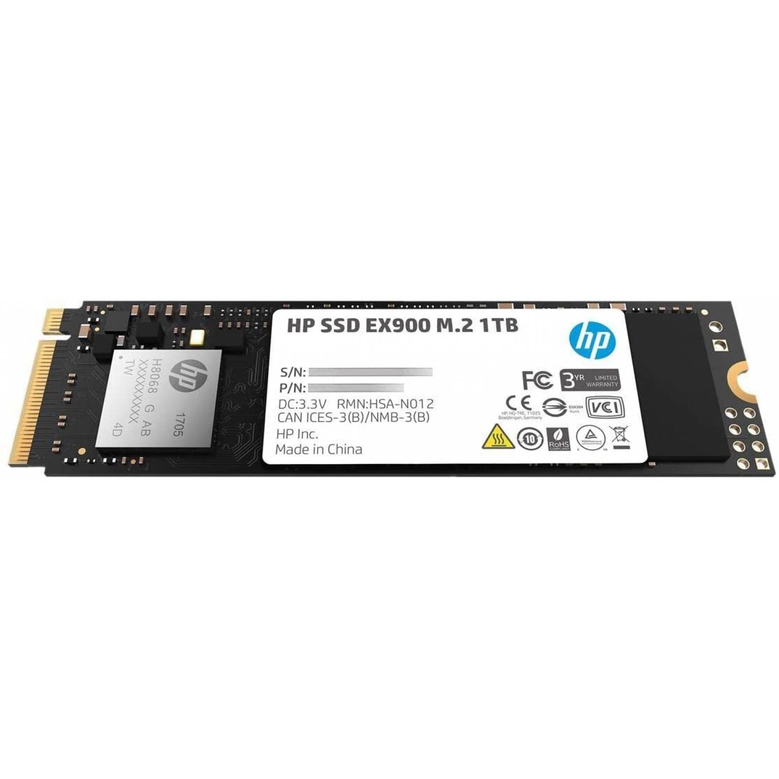 SSD HP EX900 5XM46AA#ABC 1 TB M.2 2100 MB/s 1815 MB/s para PC Laptop Ultrabook