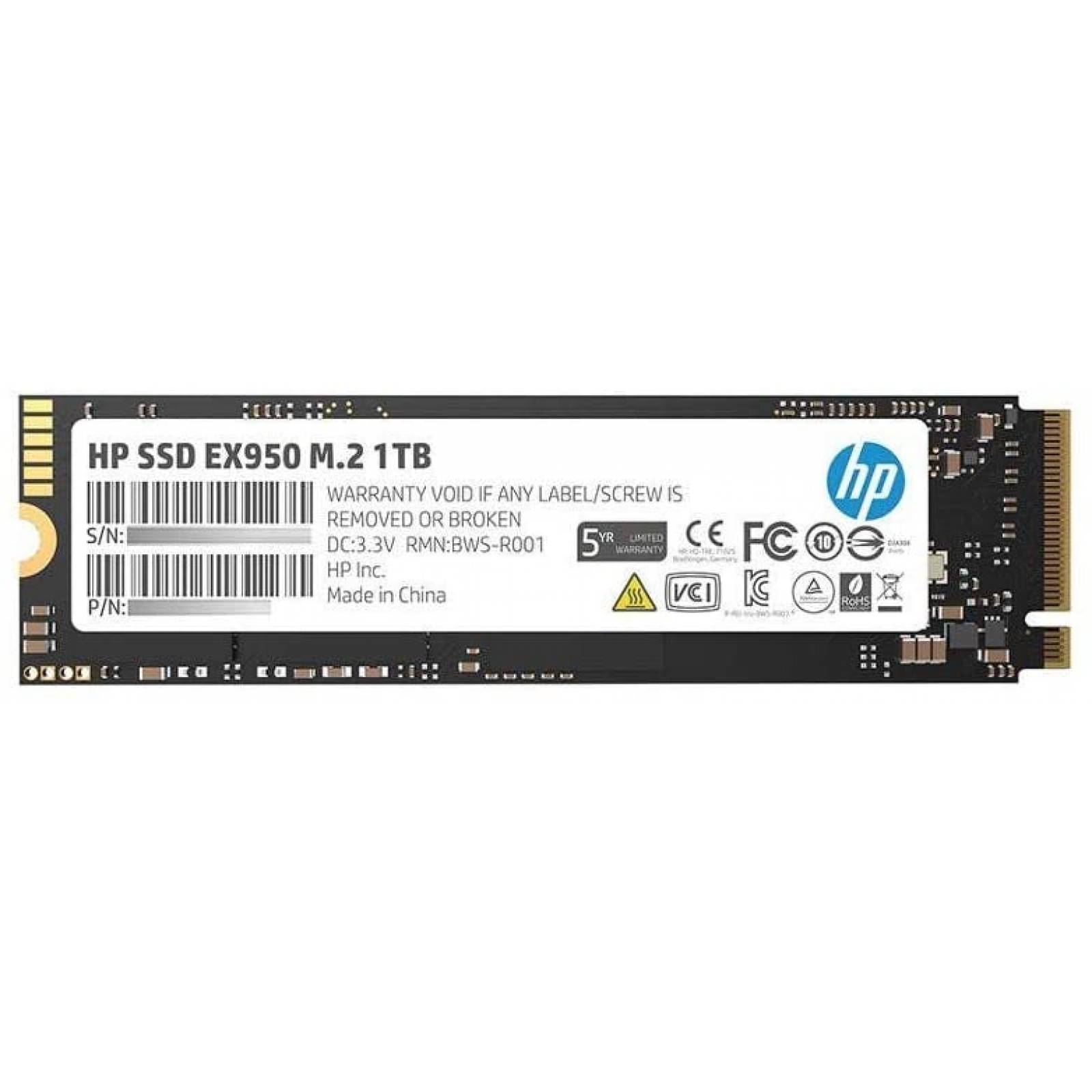 SSD HP EX950 5MS23AA#ABC 1 TB M.2 3500 MB/s 2900 MB/s para PC GAMING Laptop Ultrabook