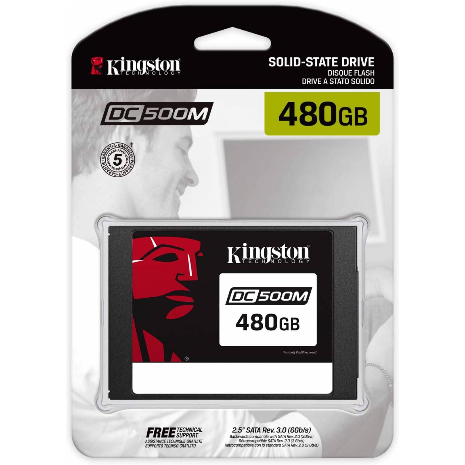SSD Kingston Technology SEDC500M 2.5 480GB 2.5" 480 GB Serial ATA III 555 MB/s 520 MB/s