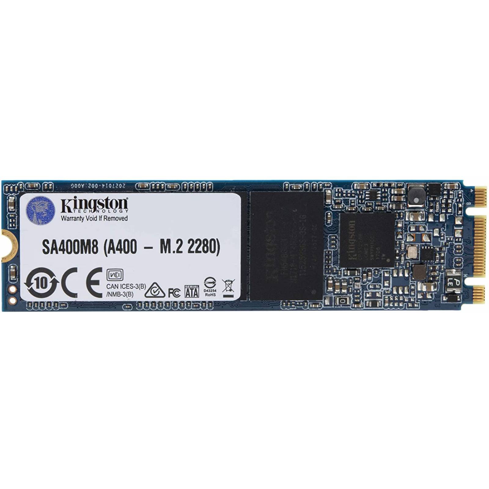 Unidad de estado solido SSD Kingston A400 480GB M.2 Sata 6Gbit/s Lectura 500 MB/s Escritura 450 MB/s SA400M8/480G