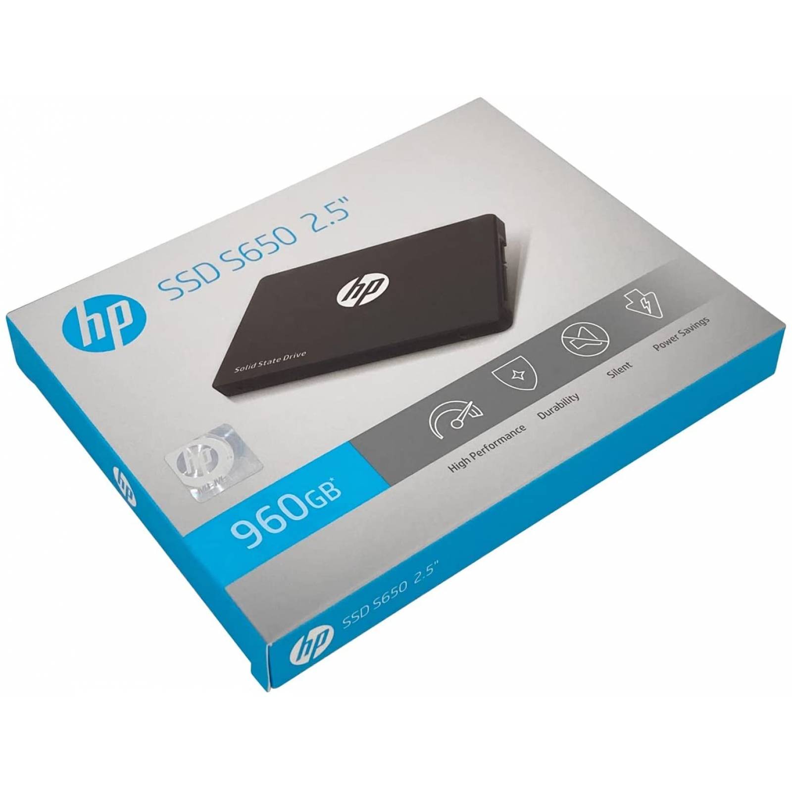 Unidad de Estado Solido SSD HP S650 960 GB 2.5 Pulgadas Sata 6.0 Gb/s Escritura 500 MB/s 345N0AA