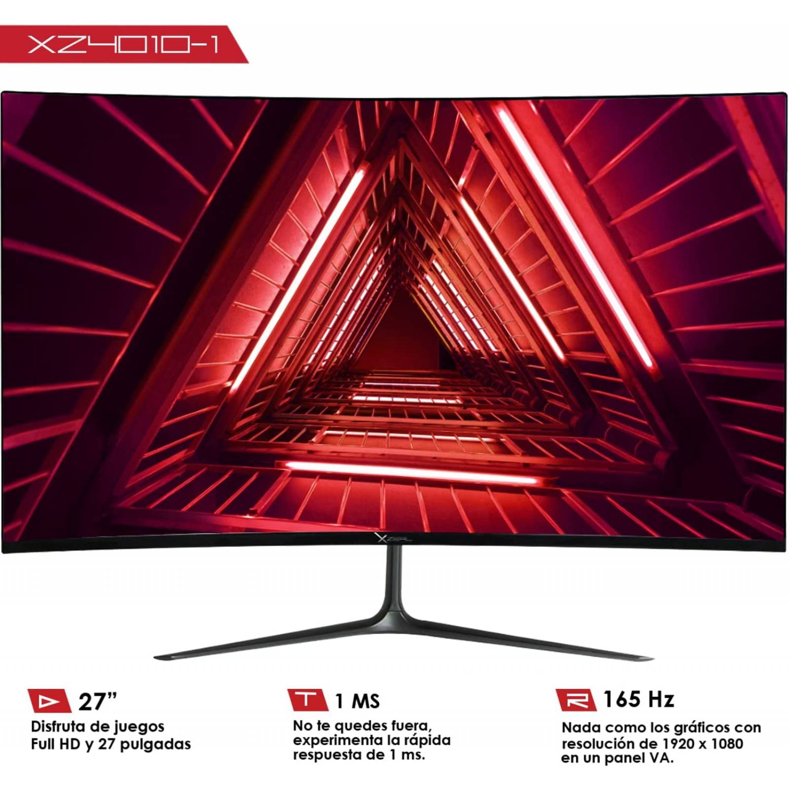 Monitor Curvo Xzeal XZMXZ43B 27 pulgadas 1 ms Negro