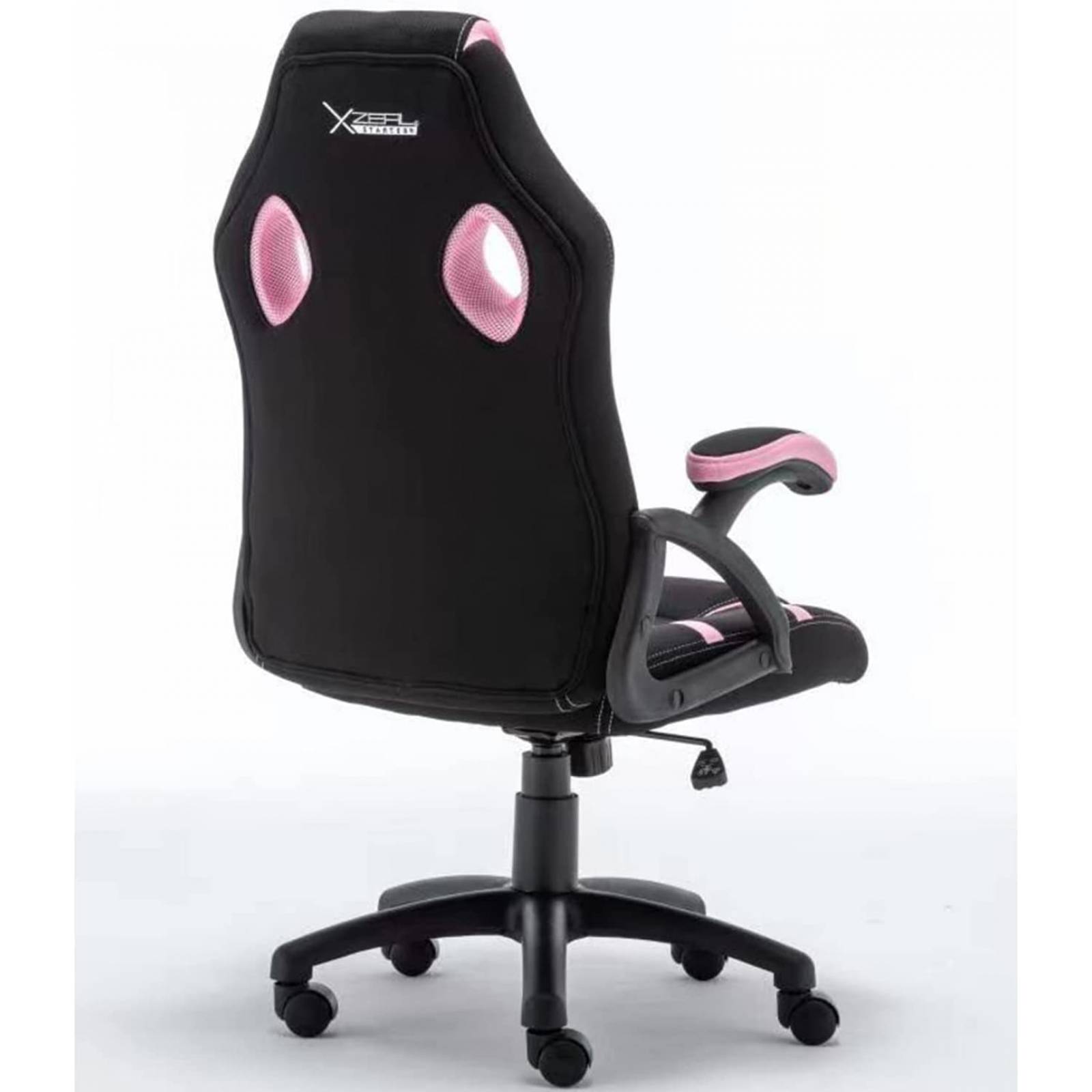 Silla Gamer Xzeal Starter XST50 respaldo ergonomico piston de clase 3 5 soportes de Nylon brazos con Foam base de acero Rosa Negro XSST050P
