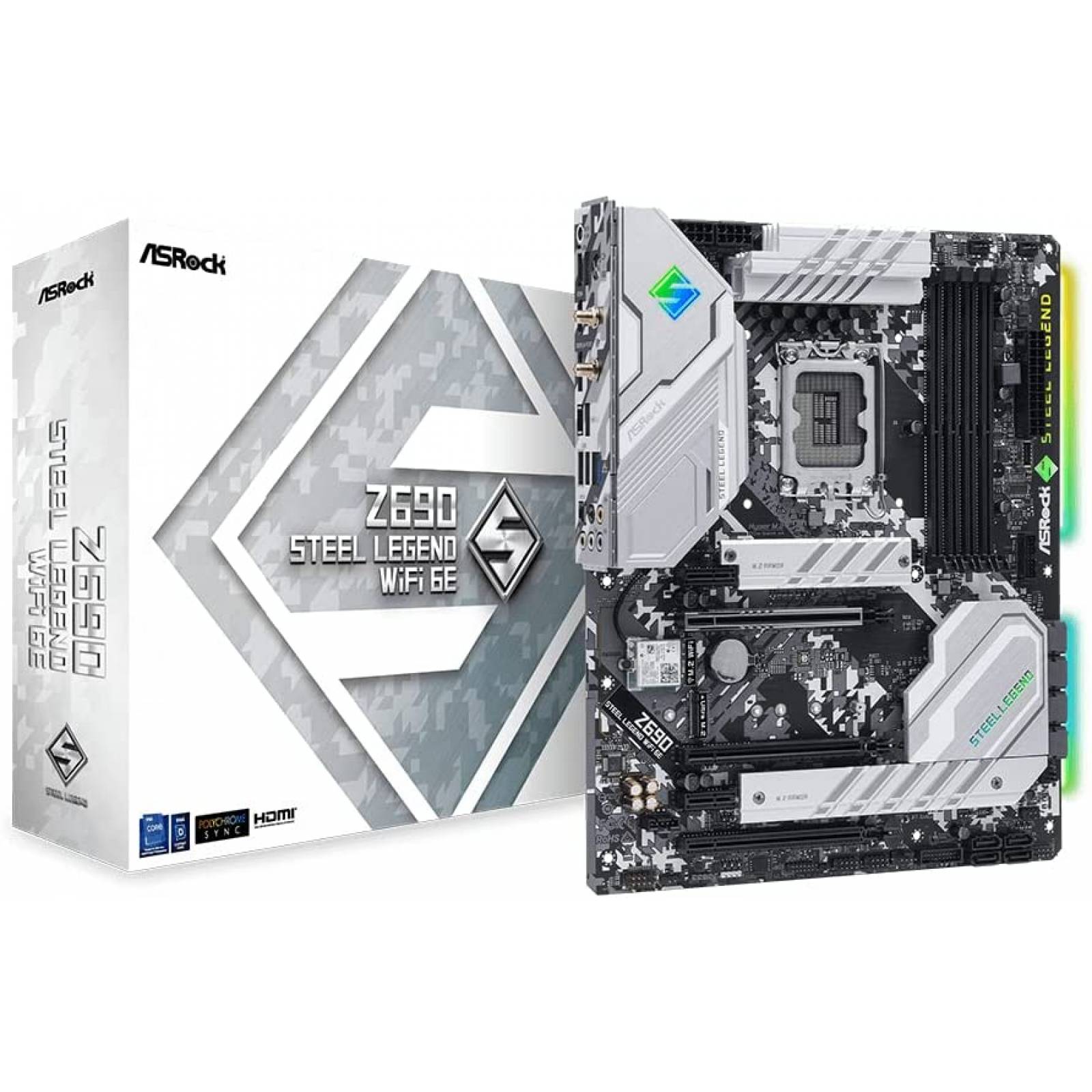 TARJETA MADRE ASROCK Z690 STEEL LEGEND WIFI 6E SOC 1700 DDR4HDMIPCIE