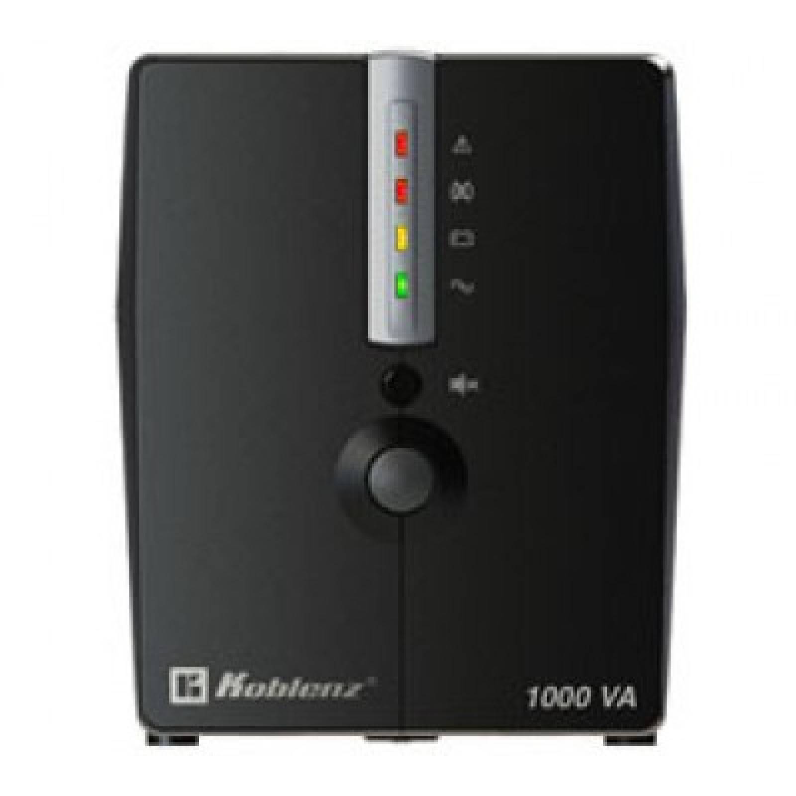 No-Break KOBLENZ 10017 USB/R - 1000 VA, 500 W, 1 h, Negro, Hogar y Oficina