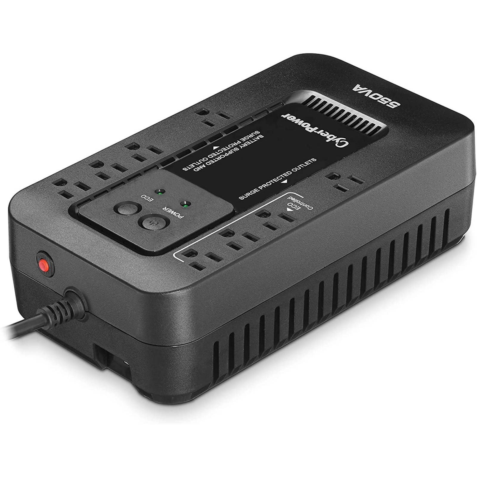 No-Break CyberPower EC550G - 550 VA, 330 W, 8 h, Negro, Hogar y Oficina