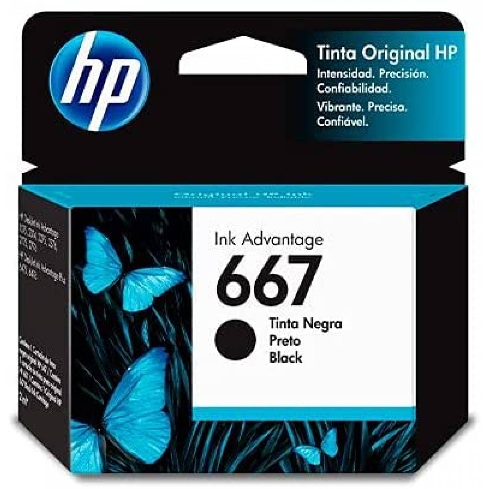 CARTUCHO DE TINTA HP MOD 667 NEGRO DESKJET 1275, 2375, 237, 2776, 6475, 6476, 3YM79AL
