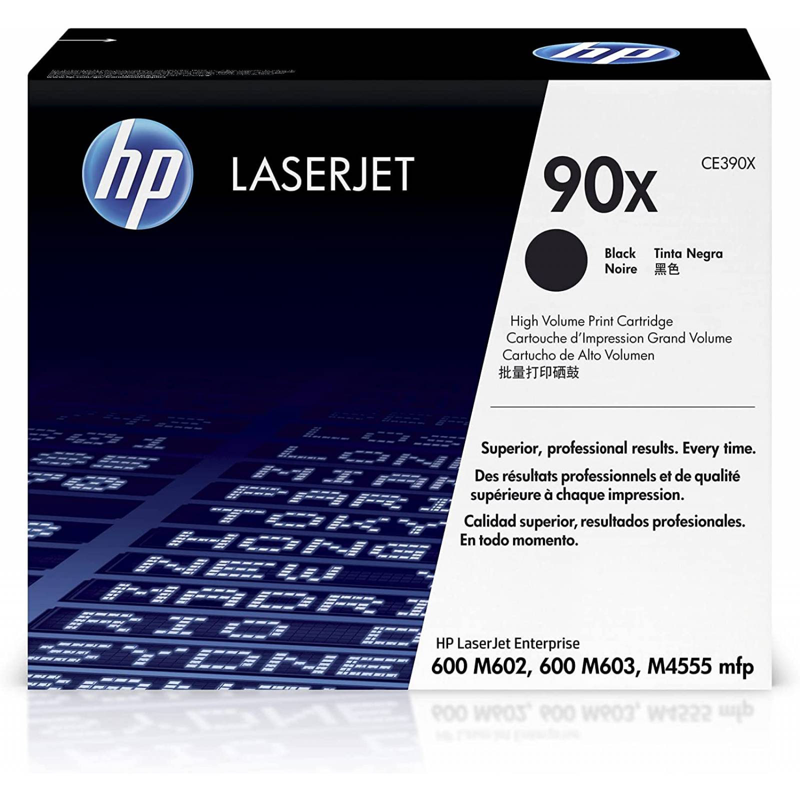 CARTUCHO DE TONER HP 90X NEGRO ALTO RENDIMIENTO LASERJET (CE390X)