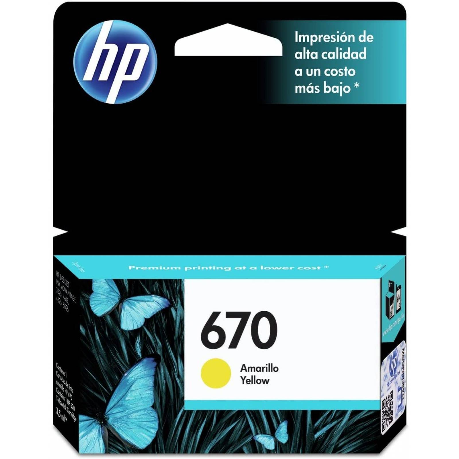 CARTUCHO HP 670 AMARILLO PARA 4615/3525/4625/5525 (CZ116AL)