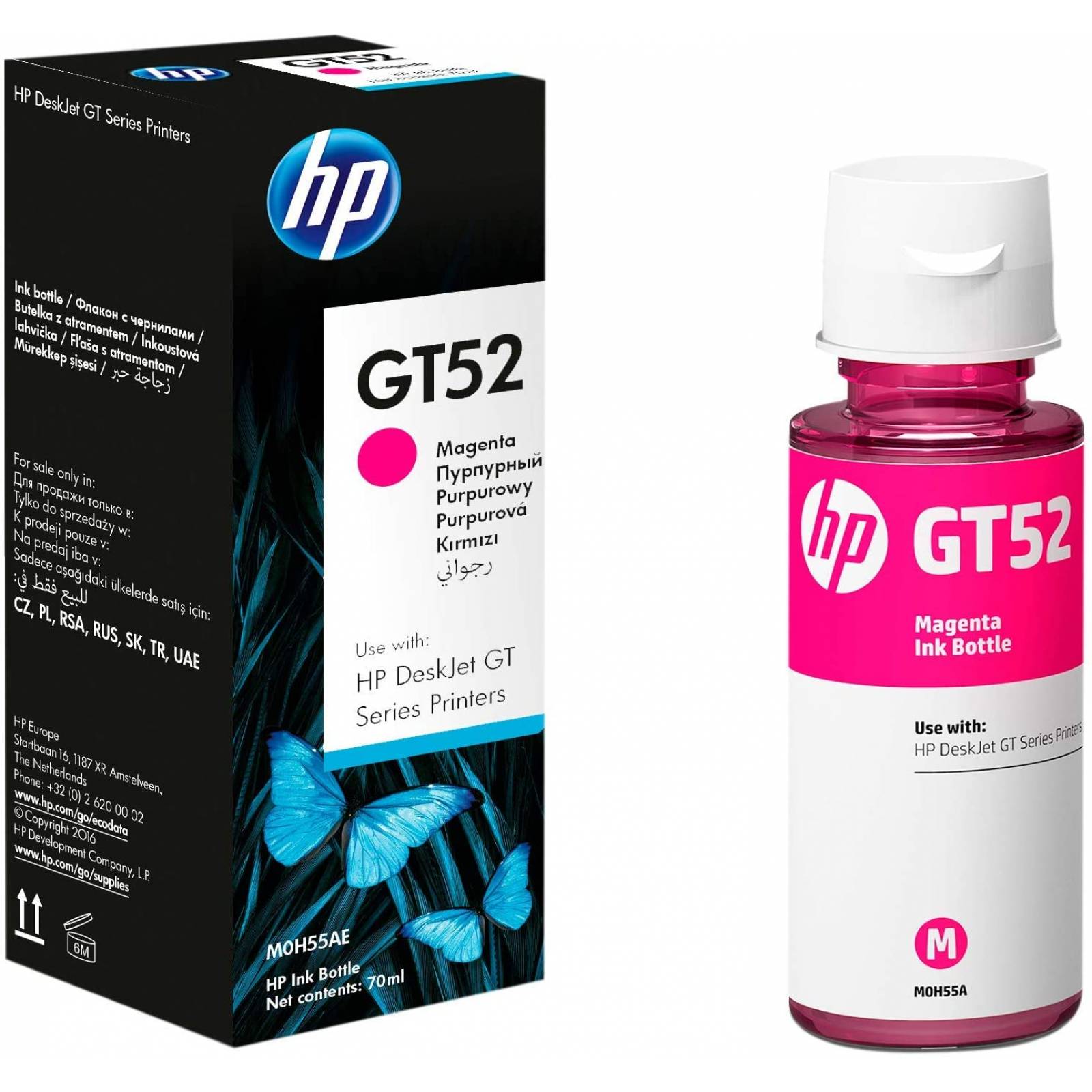 BOTELLA DE TINTA ORIGINAL MAGENTA HP GT52 (M0H55AL)