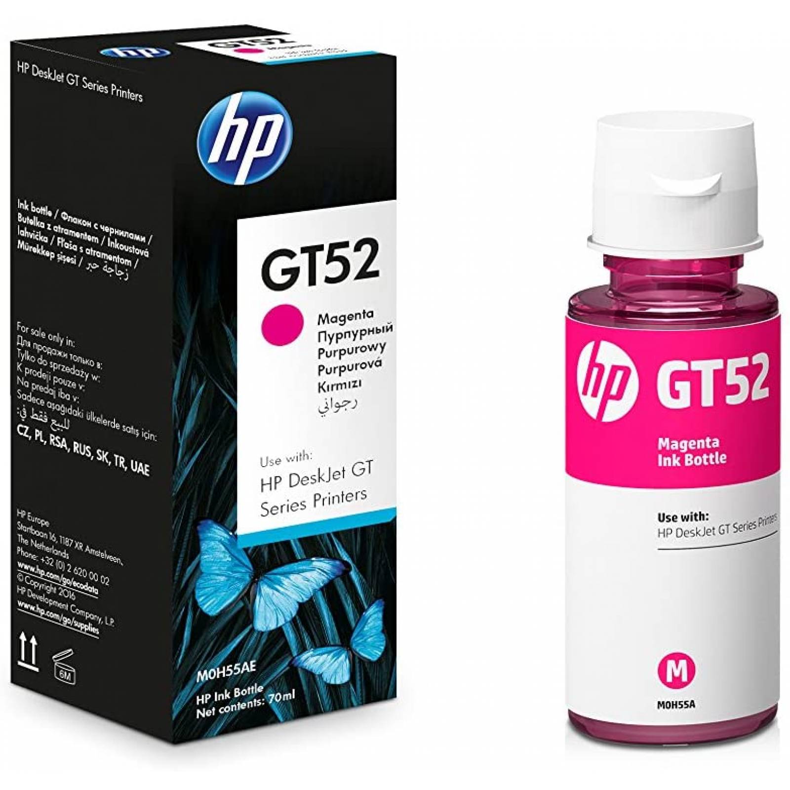 BOTELLA DE TINTA ORIGINAL MAGENTA HP GT52 (M0H55AL)