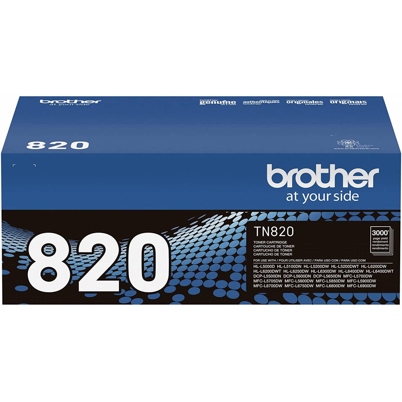 Tóner BROTHER TN820 - Laser, 3000 páginas, Negro
