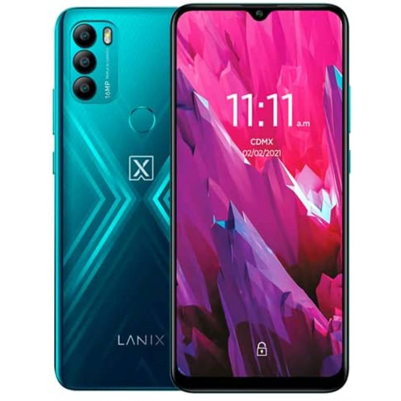 Celular LANIX Alpha 3V - 6.52 Pulgadas, MediaTek Helio G25 MT6762G / Octa Core, 4GB, Verde, AndroidTM 11 GO Edition