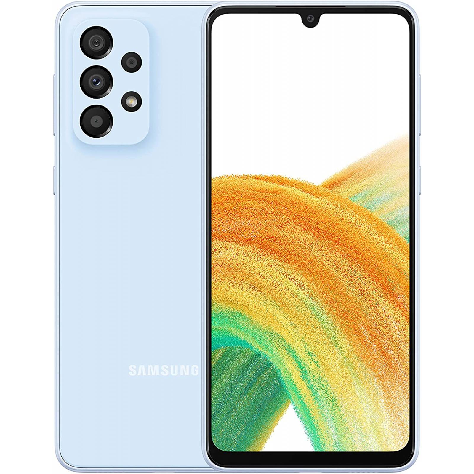 Smartphone Samsung Galaxy A33 5G 6.4" 128GB/6GB Camara 48MP+8MP+5MP+2MP/13MP Octacore Android 11 Color Azul Claro