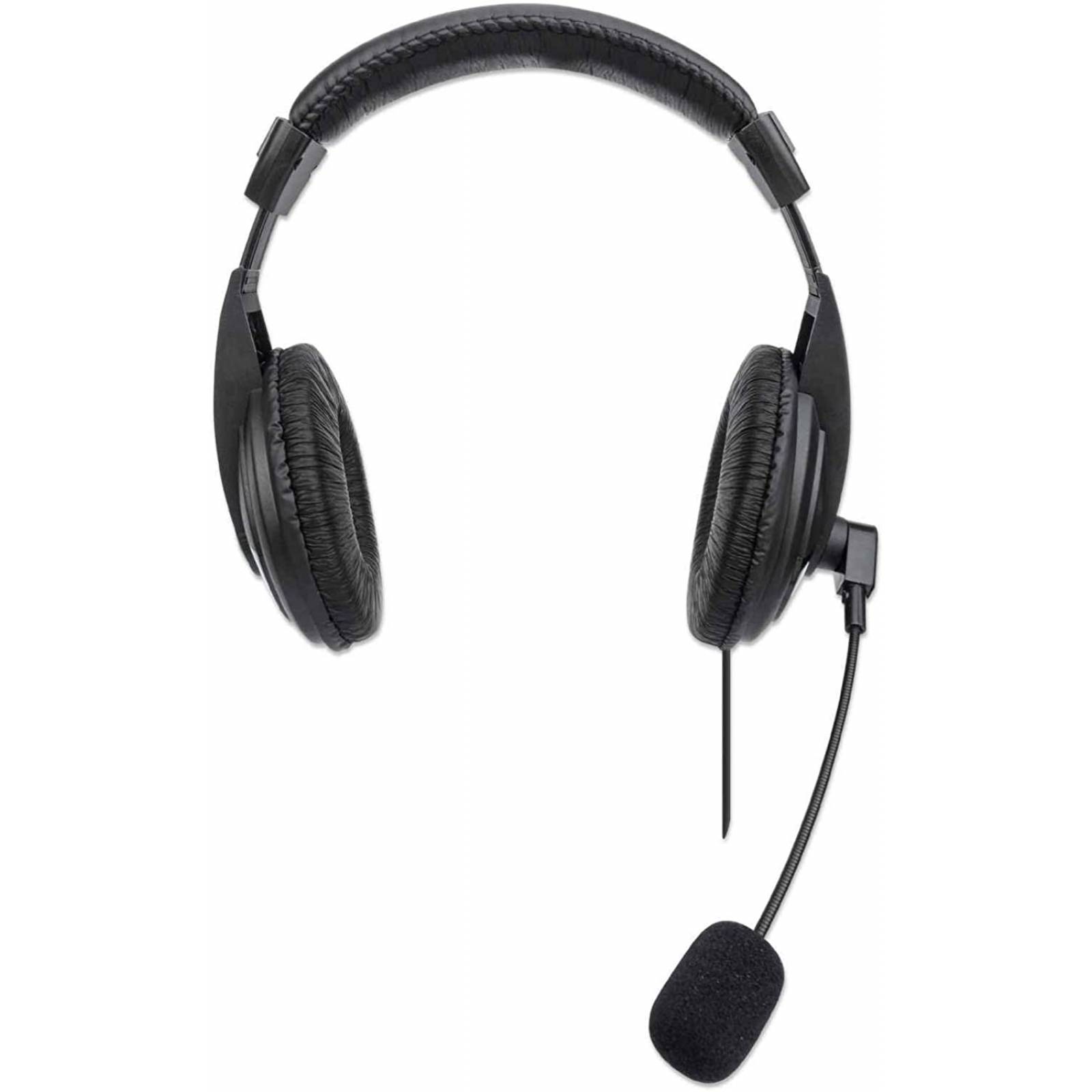 AUDIFONO MANHATTAN C/MICROFONO USB MEDIANO CONTROL INTEGRADO 179843