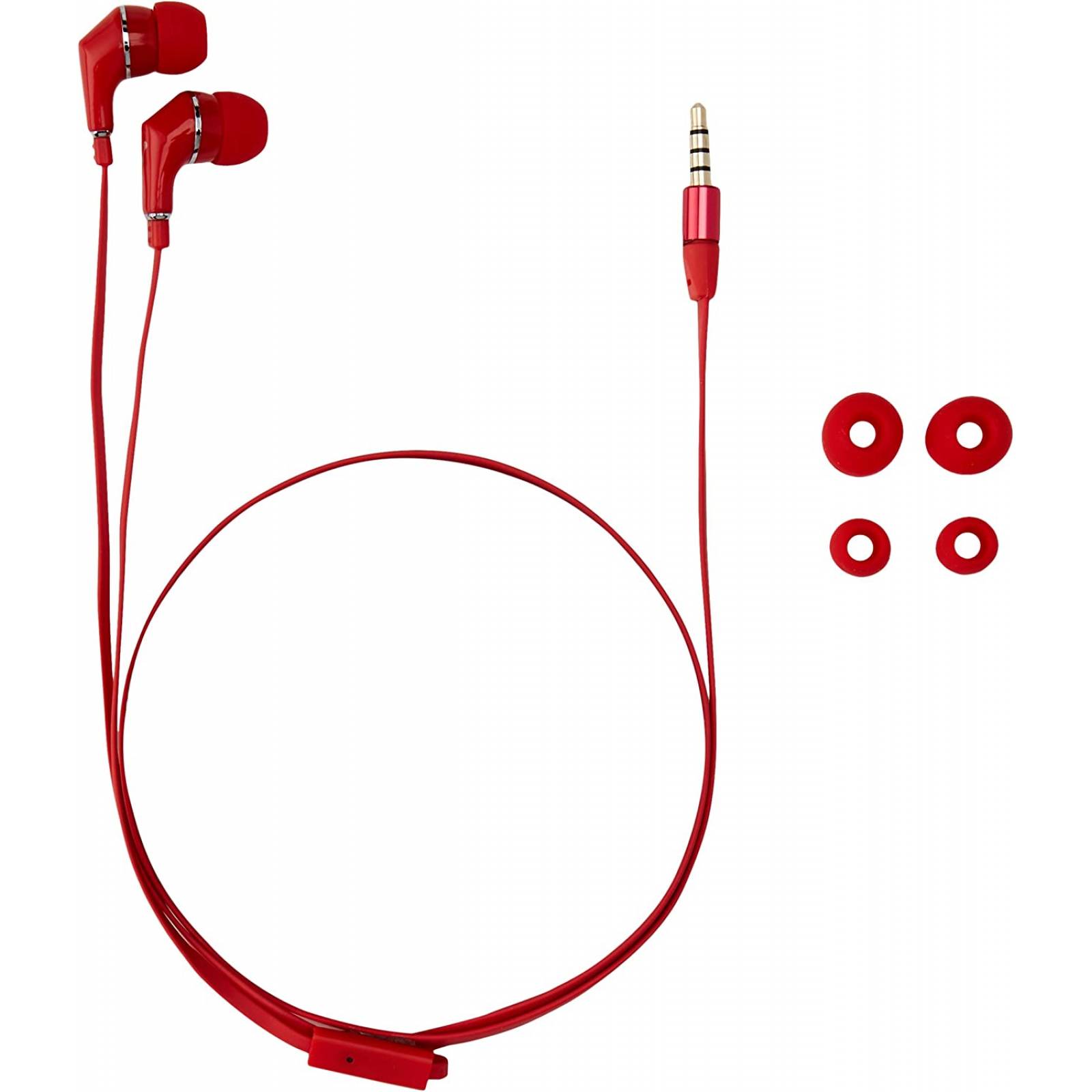 AUDIFONOS VORAGO EP-103 ROJO 3.5MM