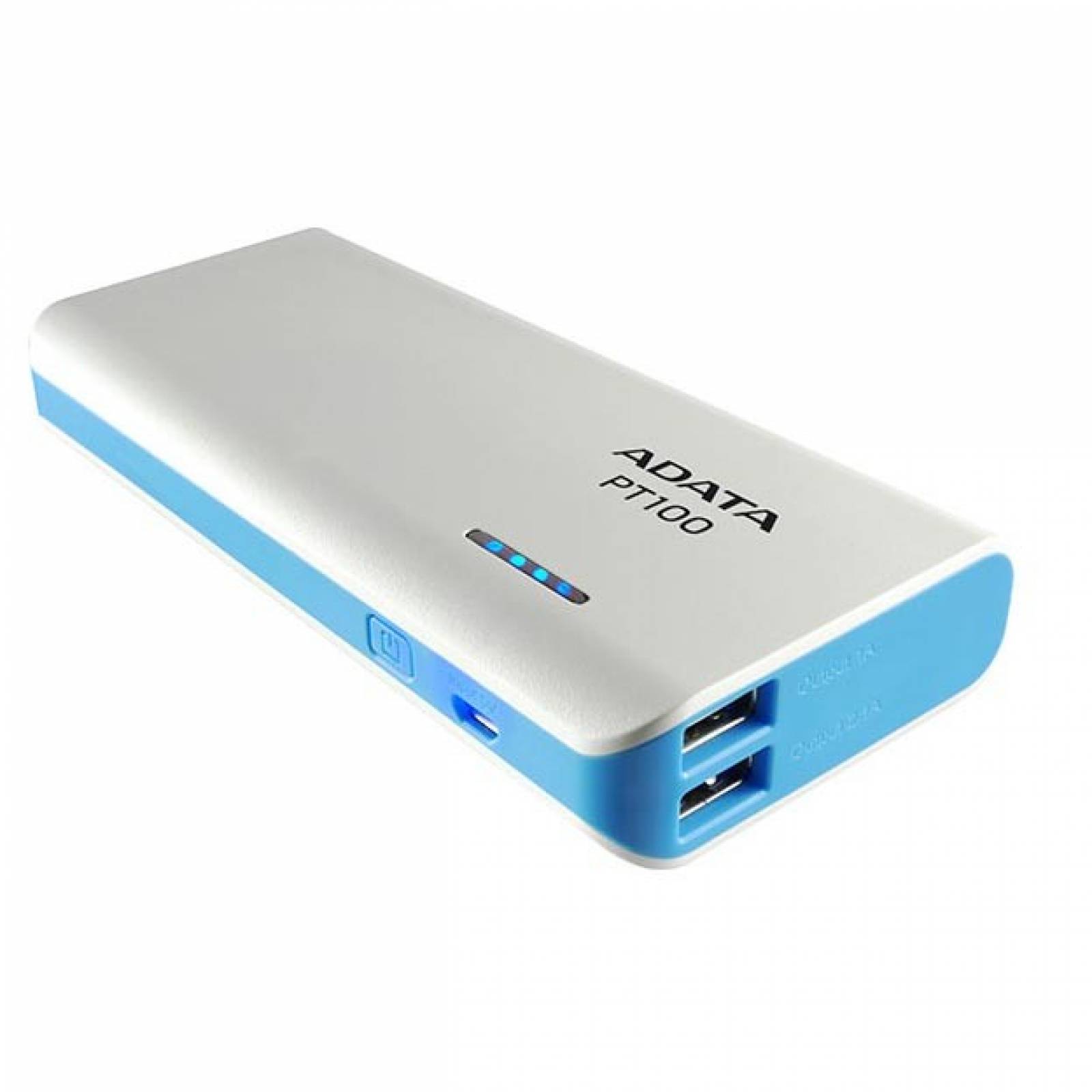 CARGADOR PORTATIL ADATA PT100 BLANCO/AZUL (APT100-10000M-5V-CWHBL)