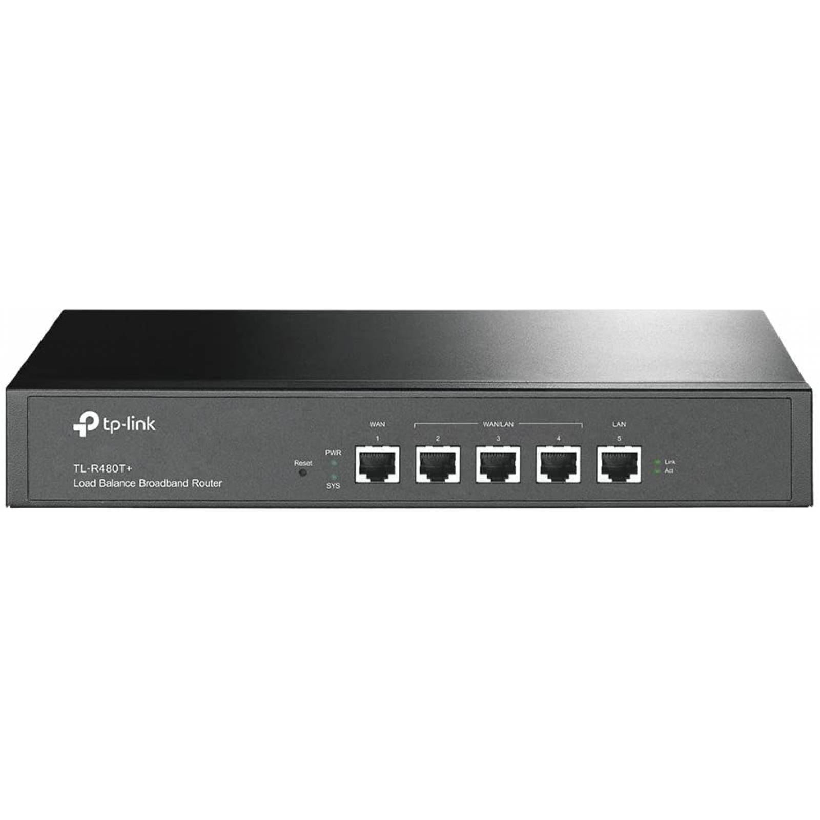 ROUTER BALANCEADOR TP-LINK, ALAMBRICO FIREWALL 2 PUERTOS WAN Y 3 LAN, VPN PASS, PORT MIRROR, 266MHZ, TL-R480T+ VER5.1