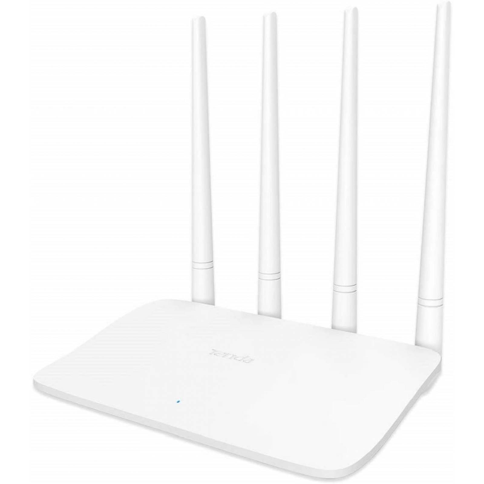 Tenda F6 V4.0 F6 Router Inalambrico WiFi N300, 4 Antenas de 5dBi, 300 Mbps a 2.4 GHz, Chip Qualcomm, Control Ancho de Banda, Facíl Configuración, 1x Puerto WAN 10/100 Mbps 3 x Puertos LAN 10/100