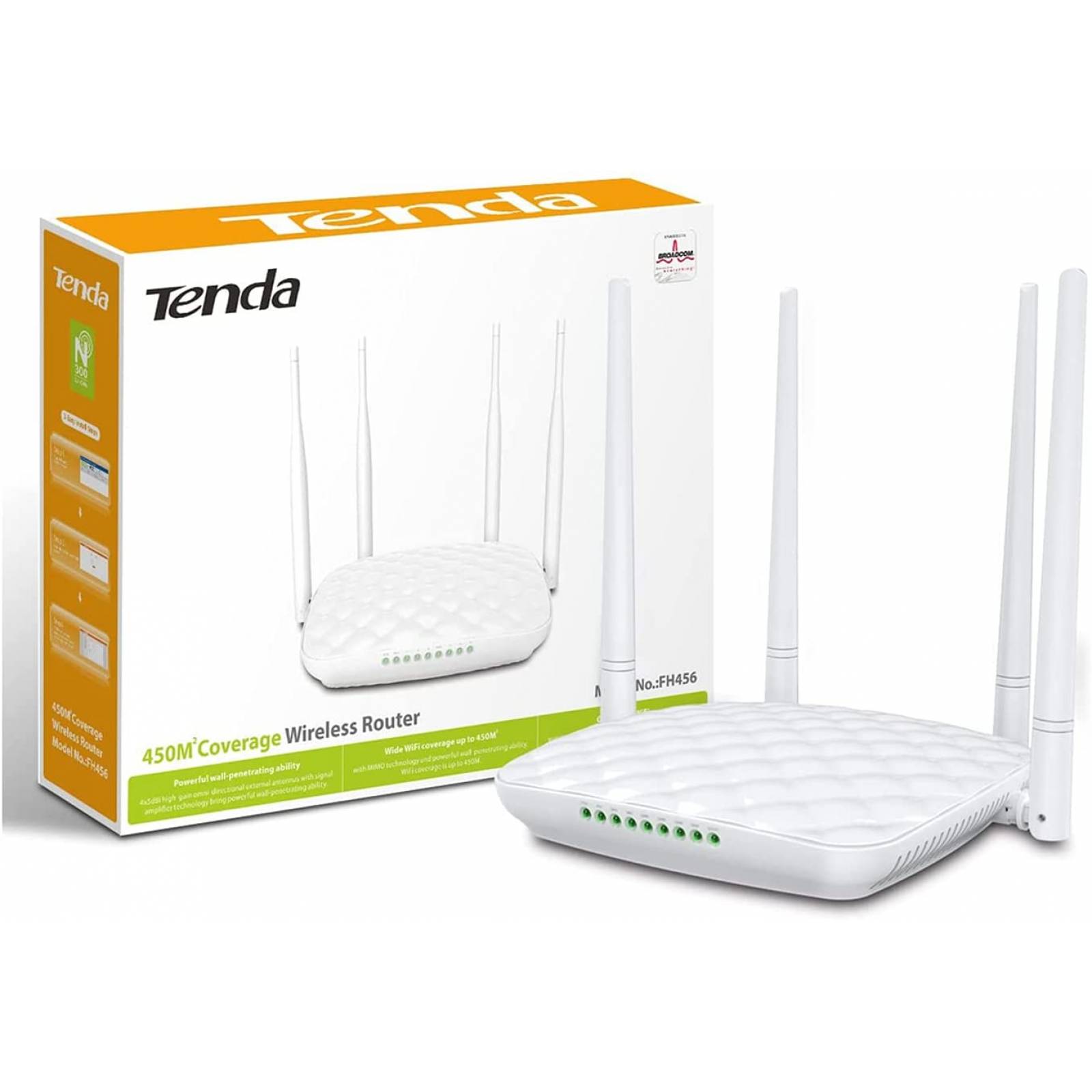 ROUTER TENDA N300 802.11 B/G/N AP Y REPETIDOR WIFI 300MBPS / FH456