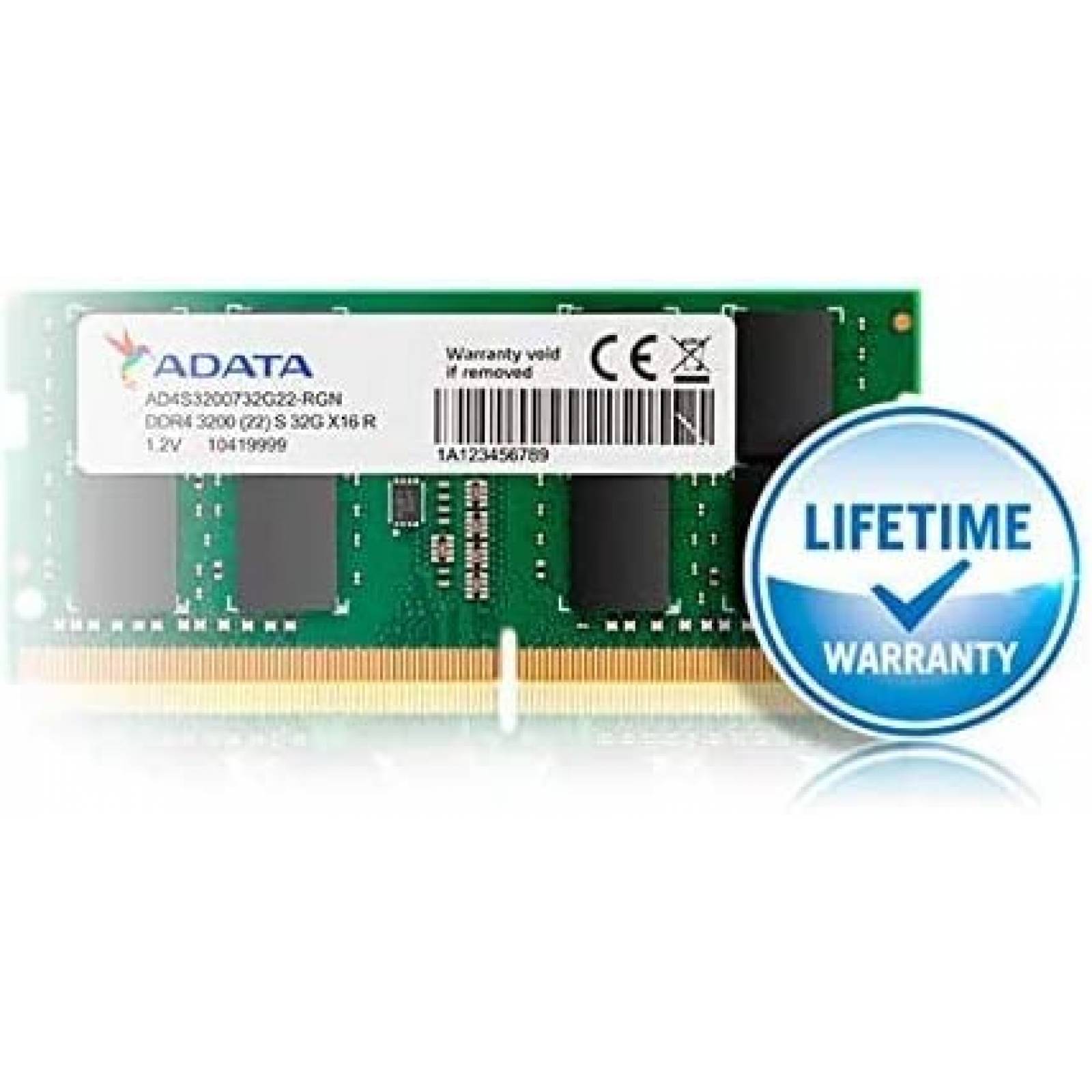 Memoria DDR4 de 16GB SODIMM 3200MHz ADATA AD4S320016G22-SGN -