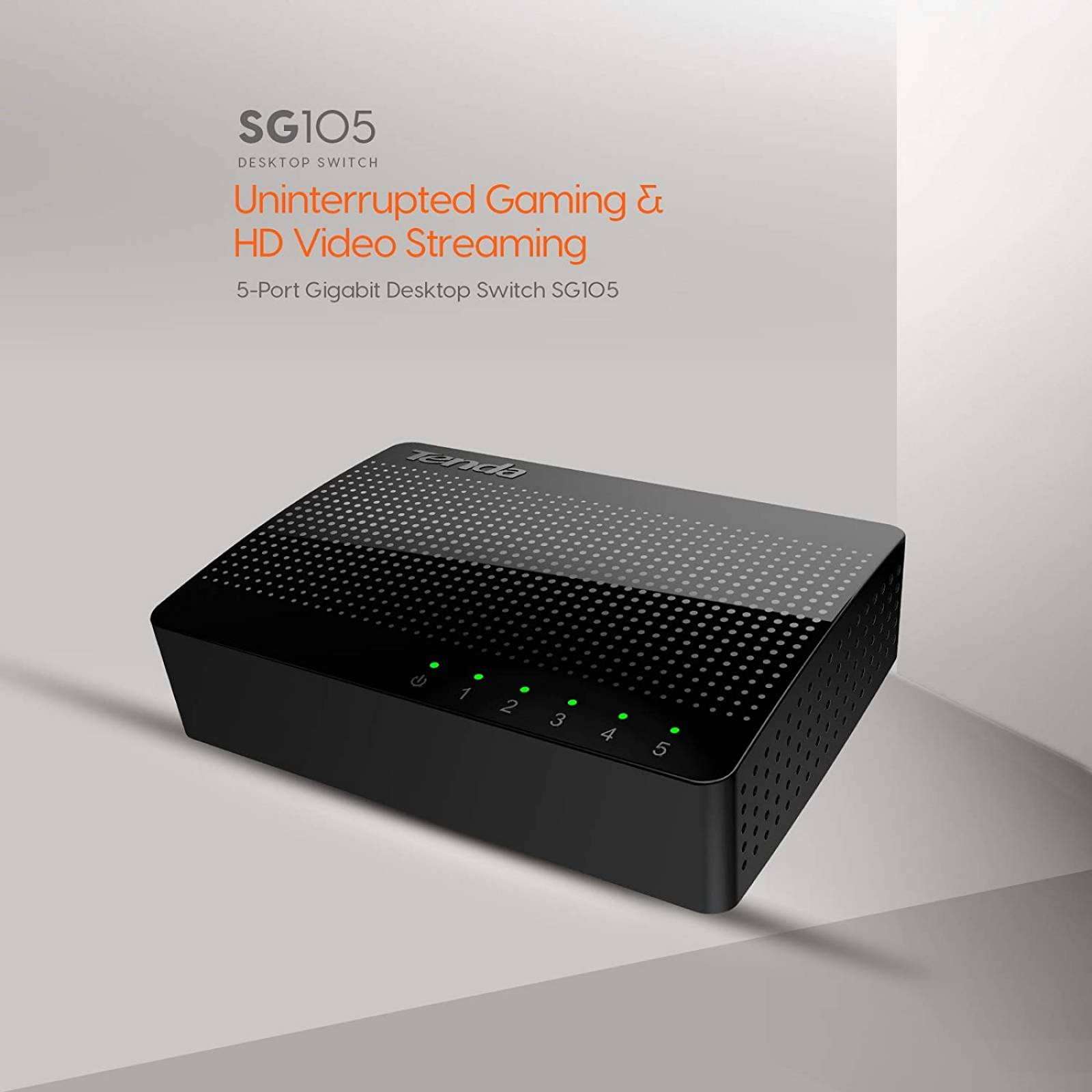 SWITCH TENDA 5 PUERTOS 10/100/1000 VELOCIDAD HASTA 2000MBPS /SG105