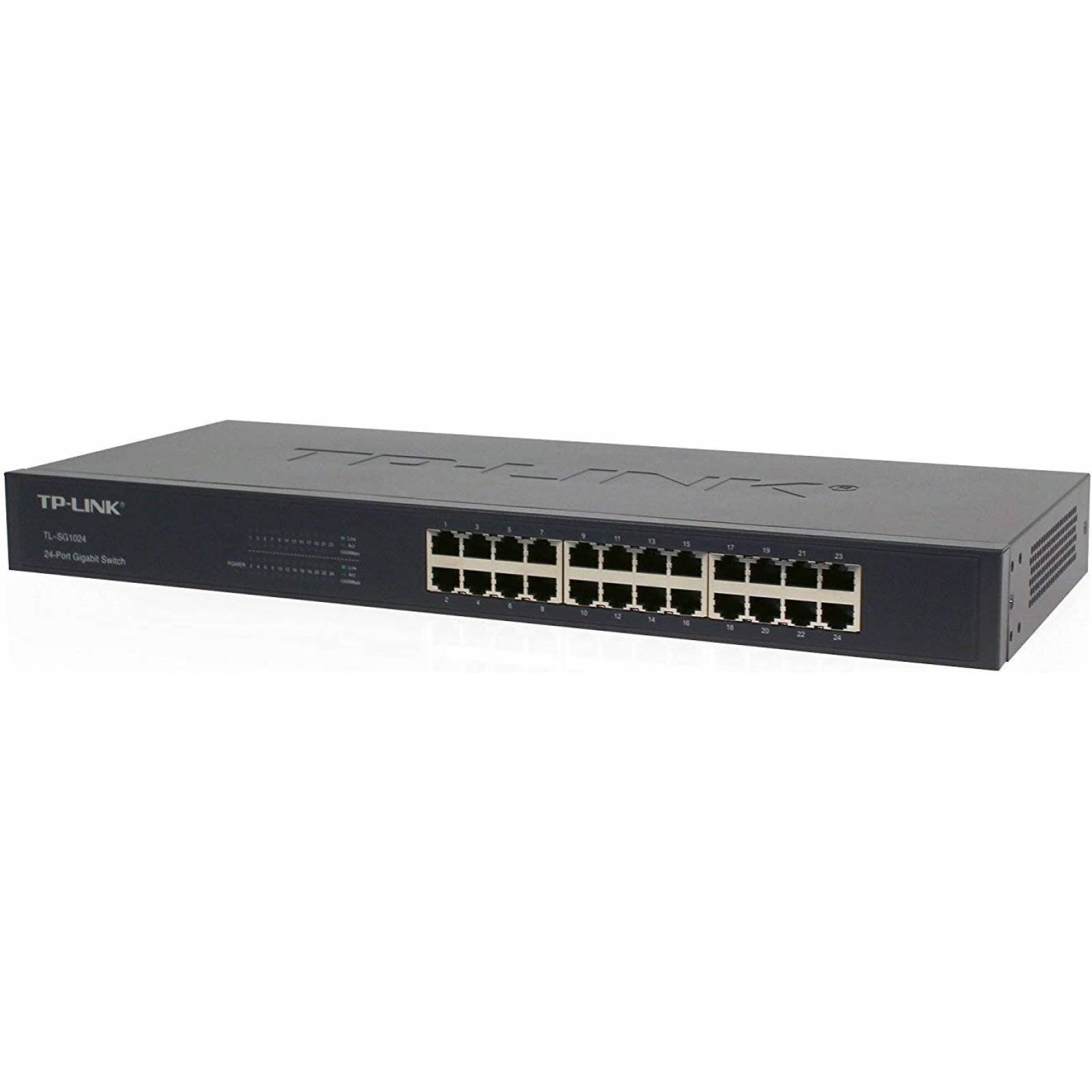 Switch TP-LINK 24-Port Gigabit Switch, 24 puertos, 10/100/1000 Mbps, No administrado, (TL-SG1024)