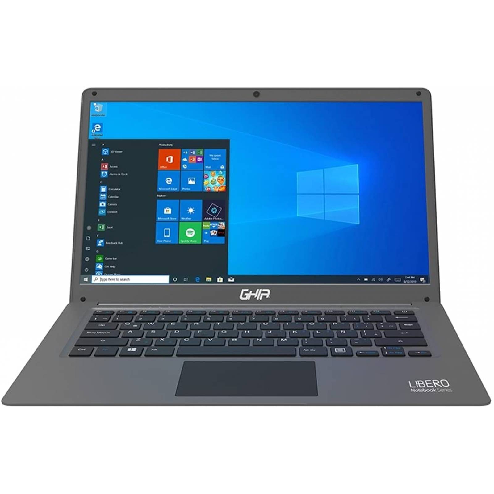 GHIA Notebook Libero LH414CP. Pantalla 14.1 Pulgadas HD, Procesador Celeron N4020. 4GB RAM LPDDR4, Memoria 128GB EMMC, Sistema operativo Windows