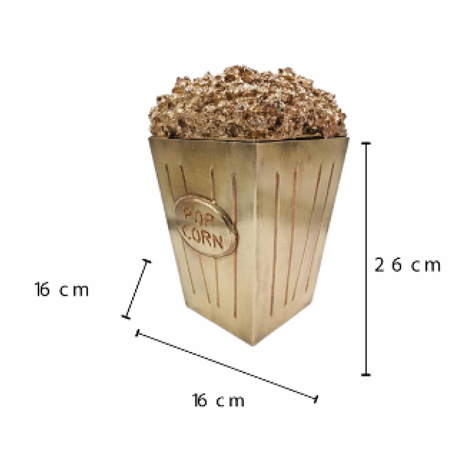 Palomitas de resina solida de color amarillo 26 16 26