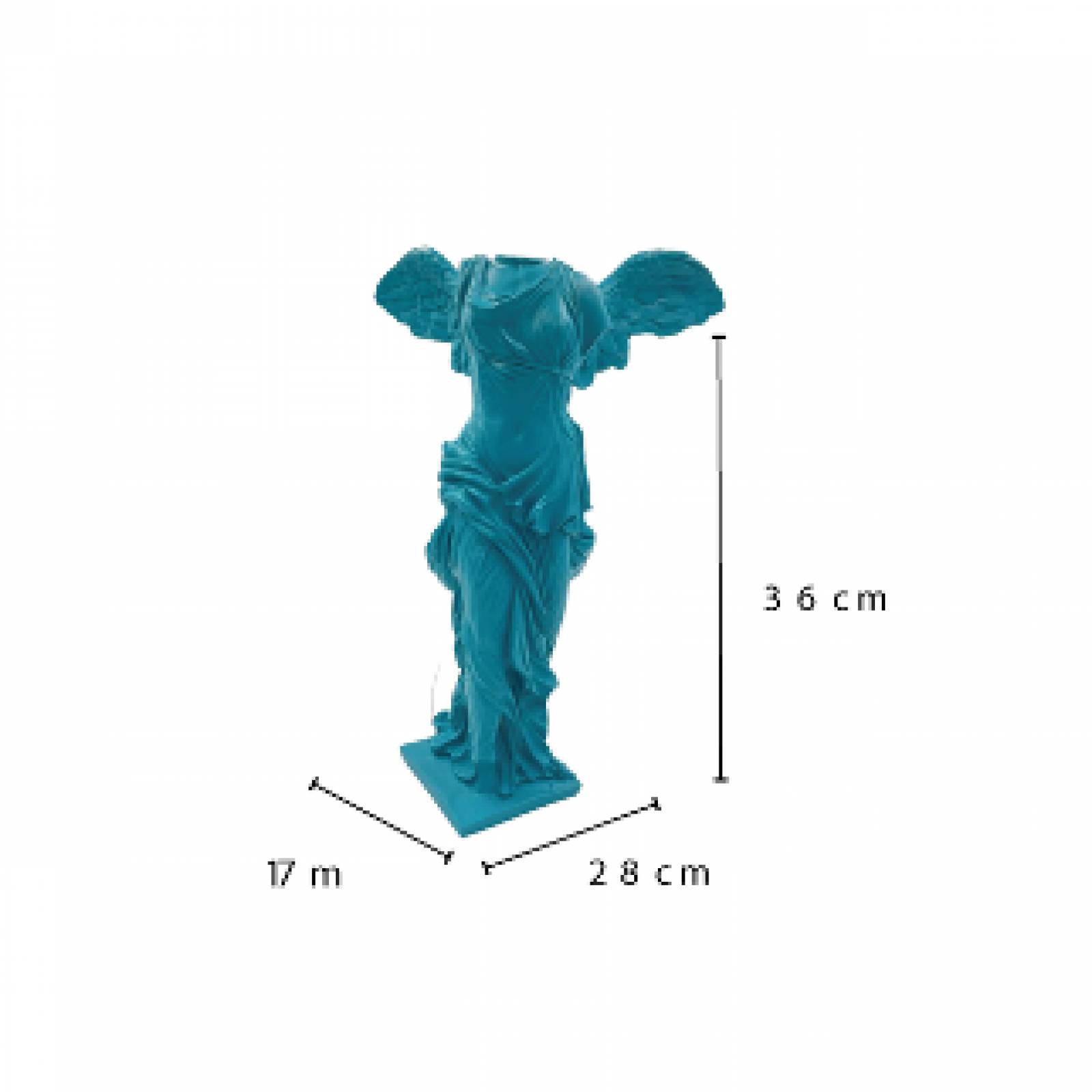 Victoria de resina solida de color amarillo 36 28 17