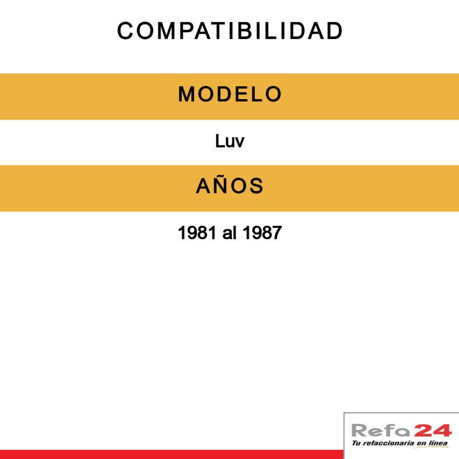 Calavera Tyc - Compatible Con Chevrolet Luv 1981-1987 - Color Cromado, Con Arnés Si, Lado Derecho (C 