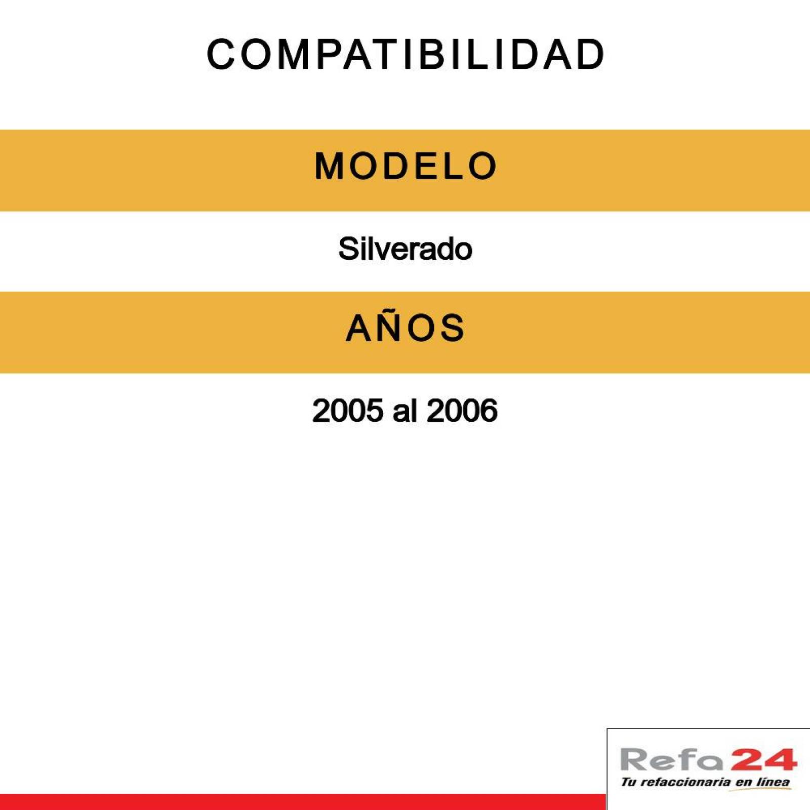 Par De Calaveras - Compatible Con Chevrolet Silverado 2005-2006 - Color Filo Negro, Lado Der/Izq