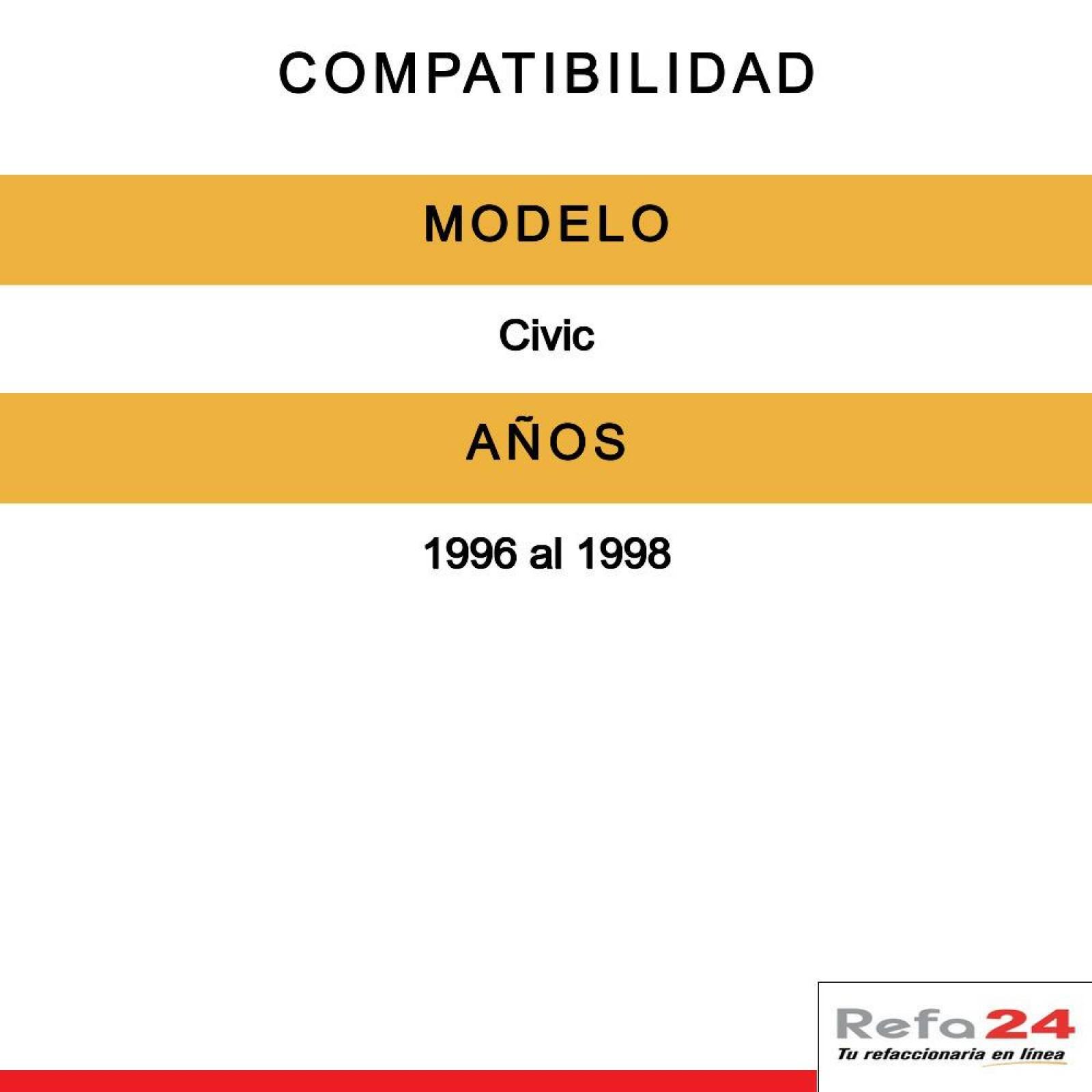 Calavera Depo - Compatible Con Honda Civic 1996-1998 - 2 Puertas, Izq, Posición Ext. 